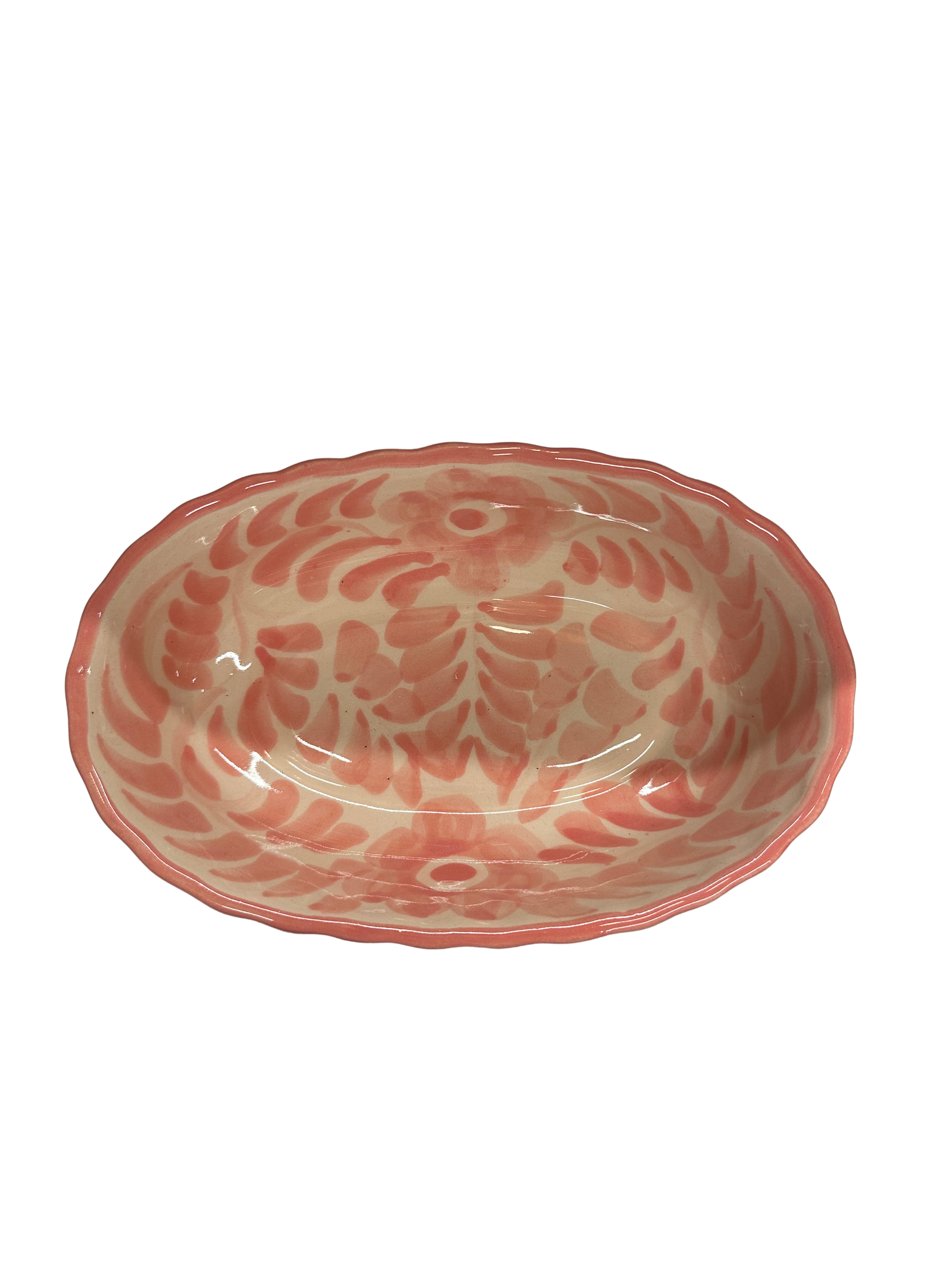 Medium Scalloped Edge Oval Dish