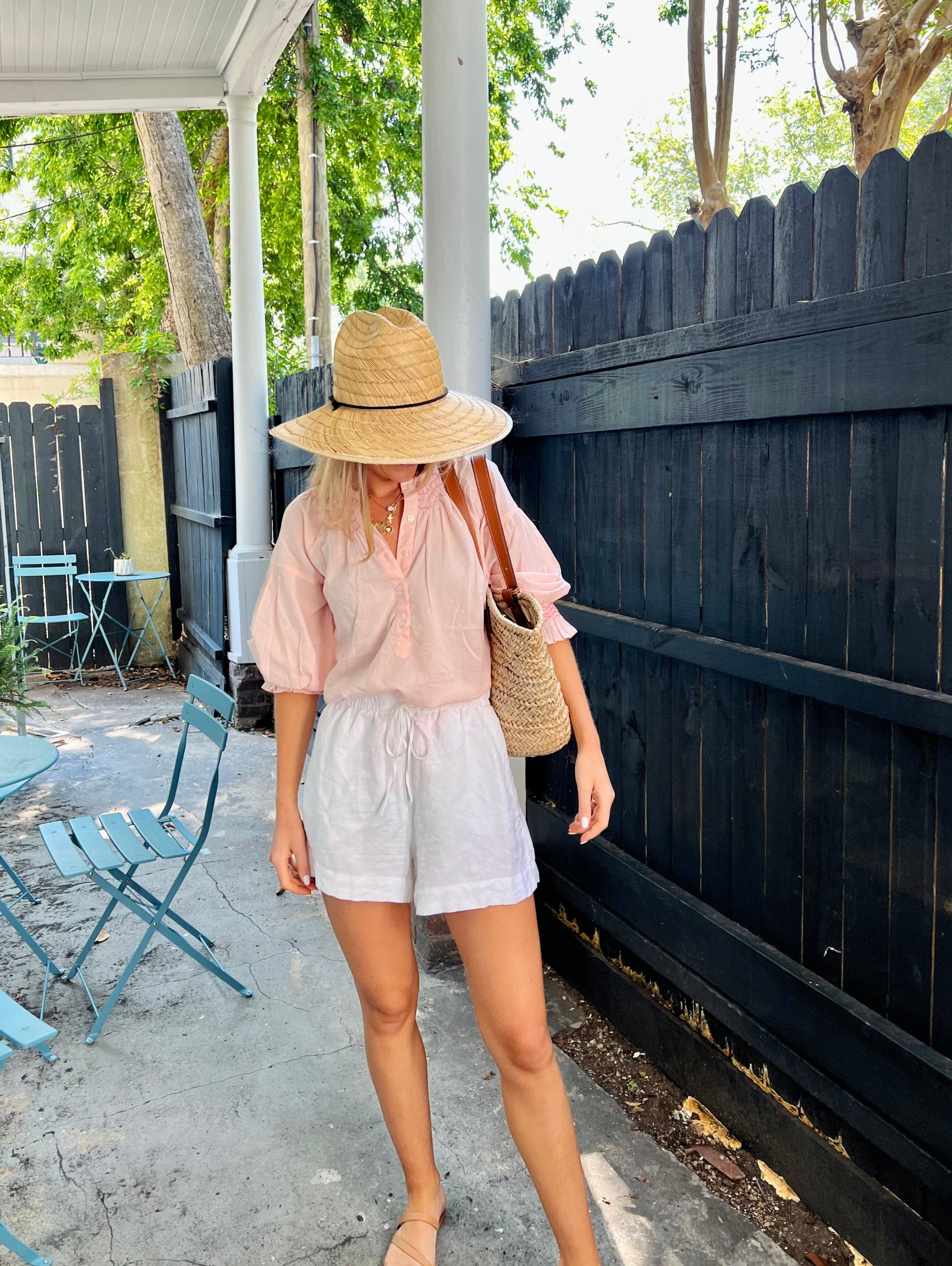 Remy Smocked Shirt I Love You Pink
