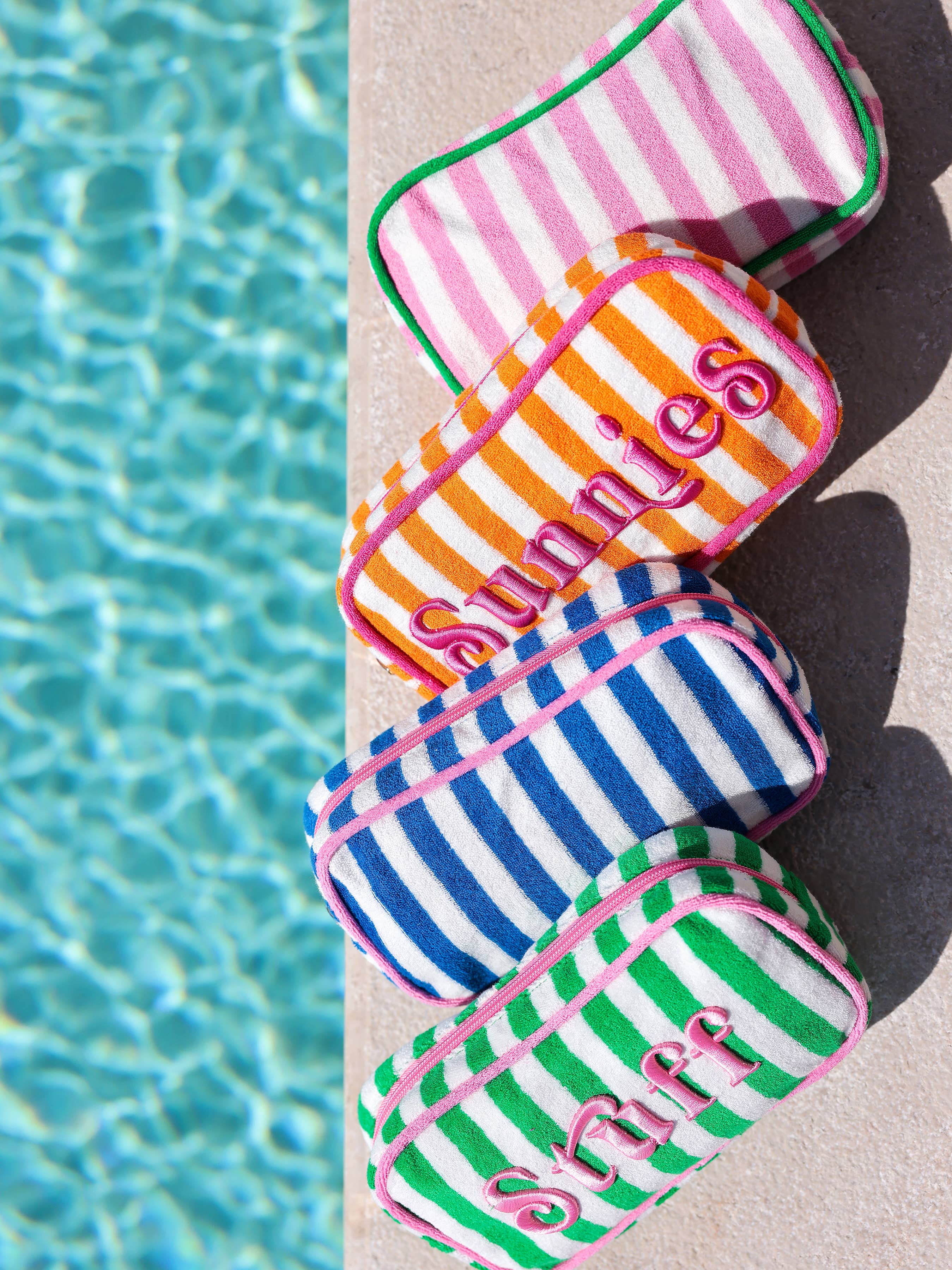 CABANA STRIPE SMALL ZIP POUCH