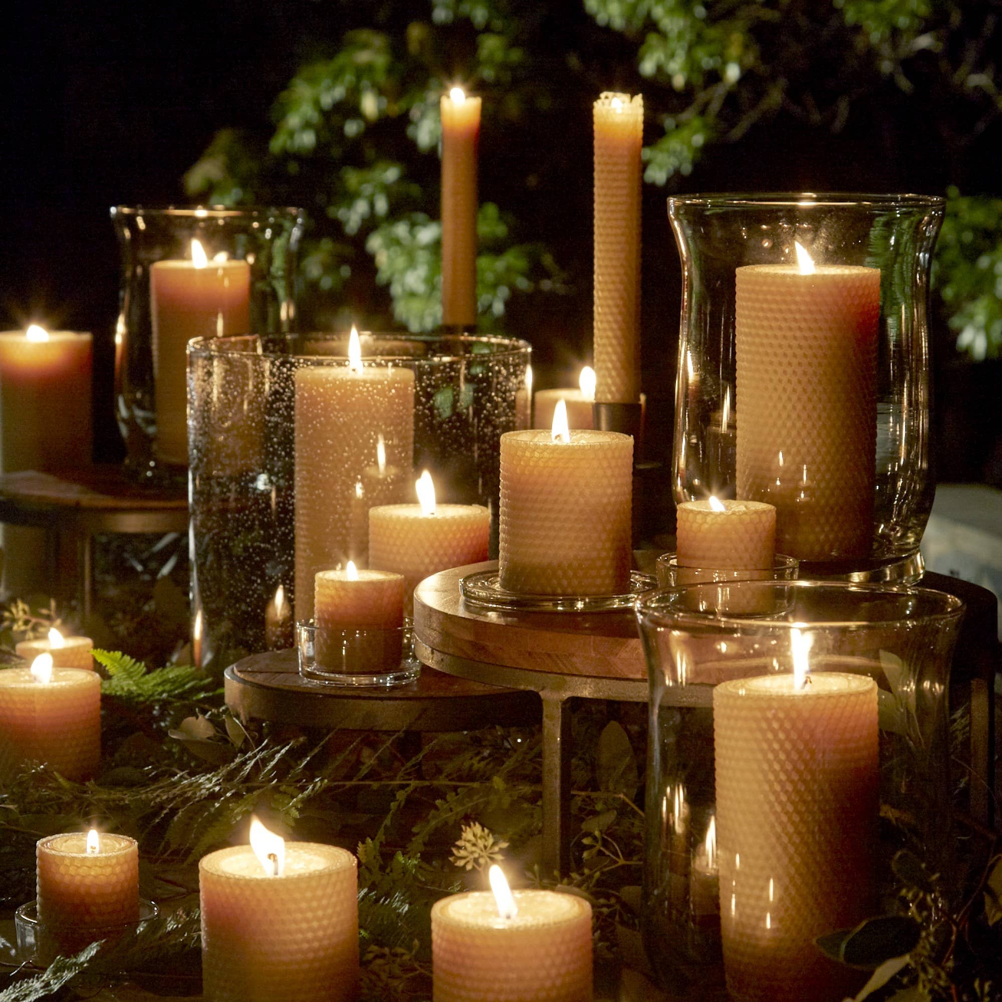 3" Hand Rolled Beeswax Pillar Candle