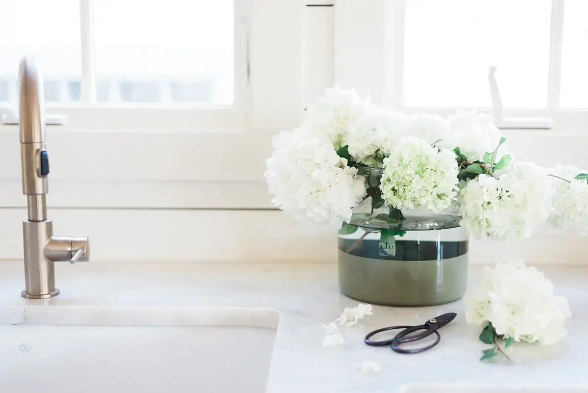 Sage Colorblock Flower Vase