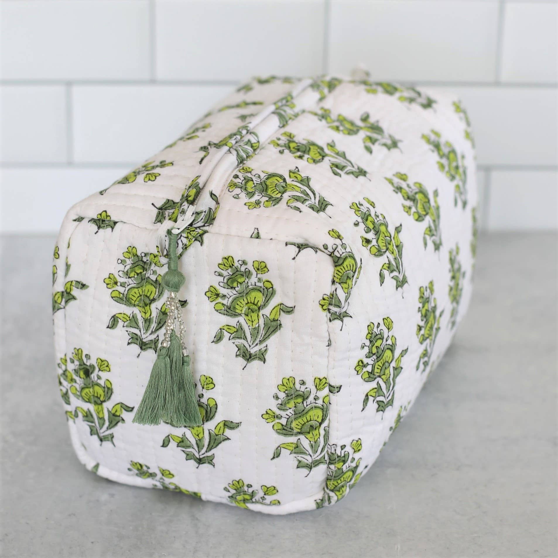 Cosmetic Bag Gayatri Olive Buti