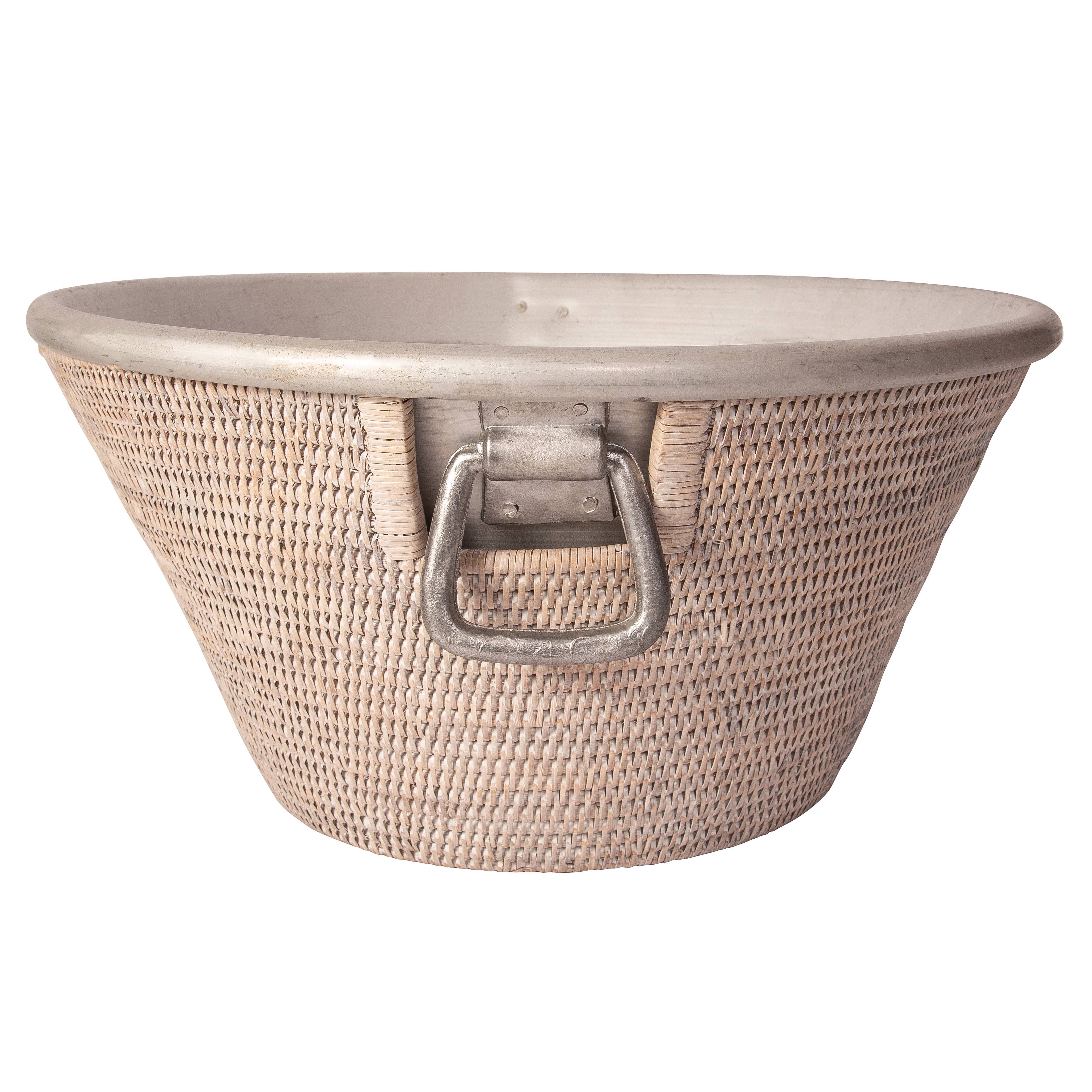 Rattan Aluminum Ice Tub – Beverage Cooler