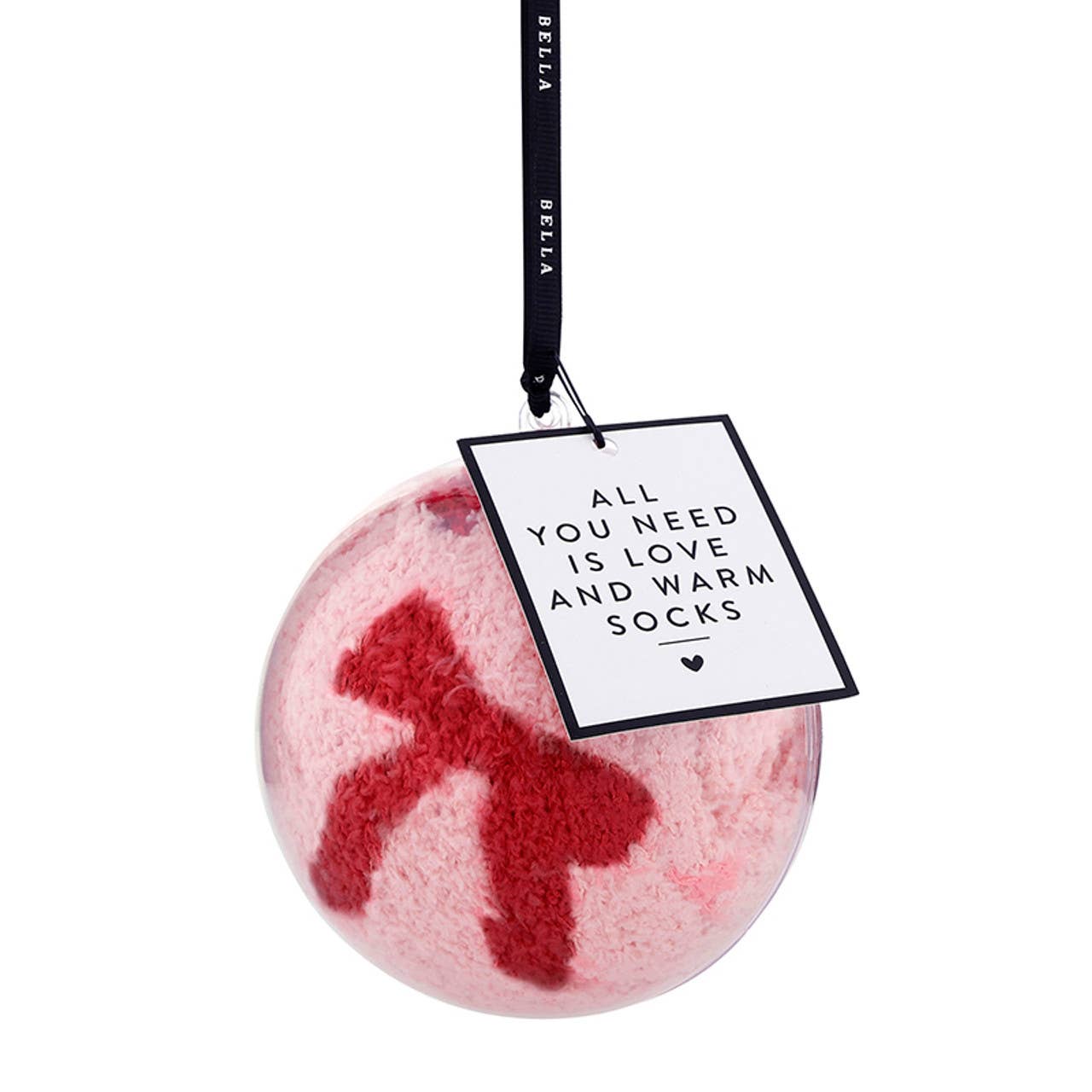 Cozy Socks in Ornament - Blush + Bows