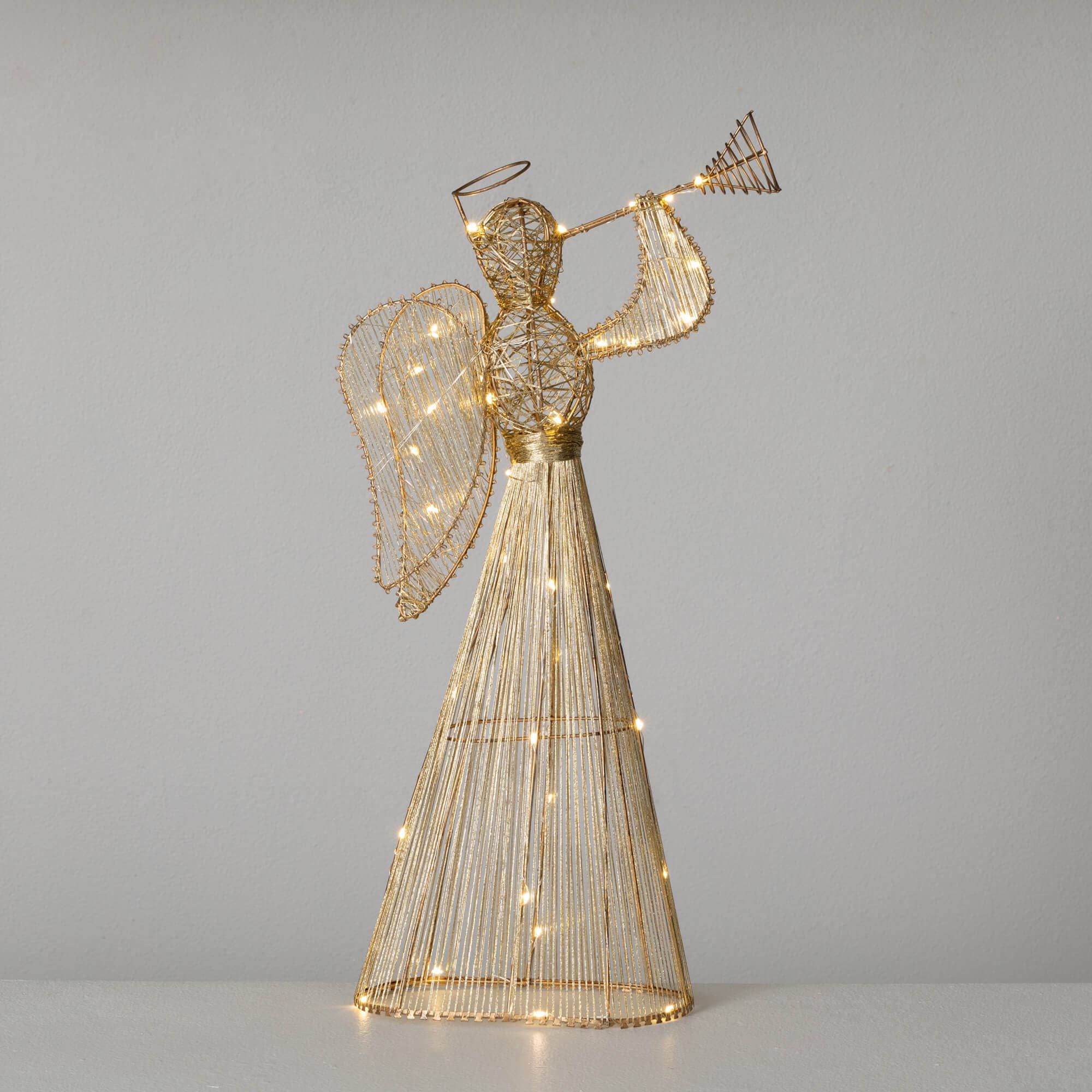 LARGE LIGHTED GOLD ANGEL