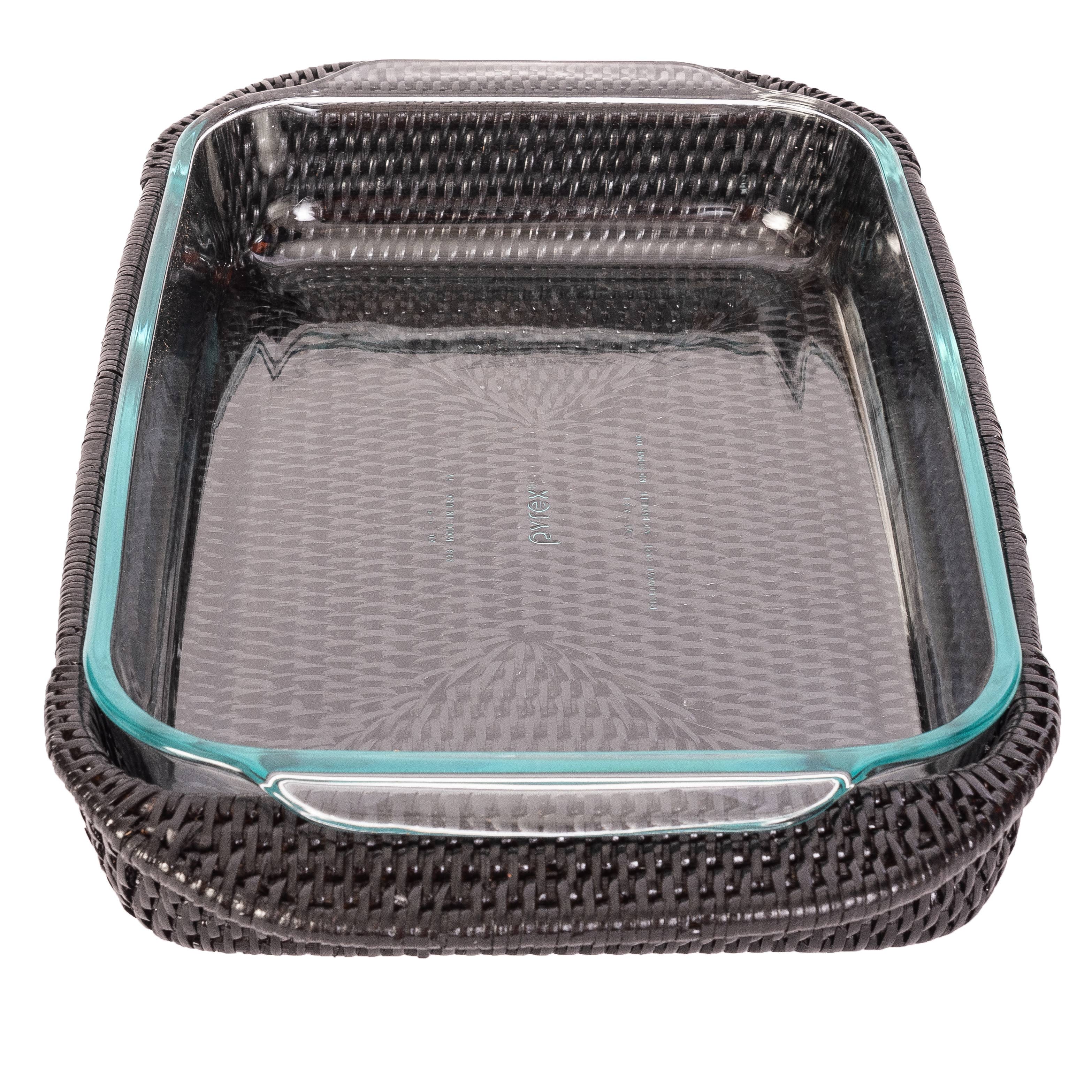 Artifacts Rattan™ Rectangular Baker Basket with Pyrex - 13"