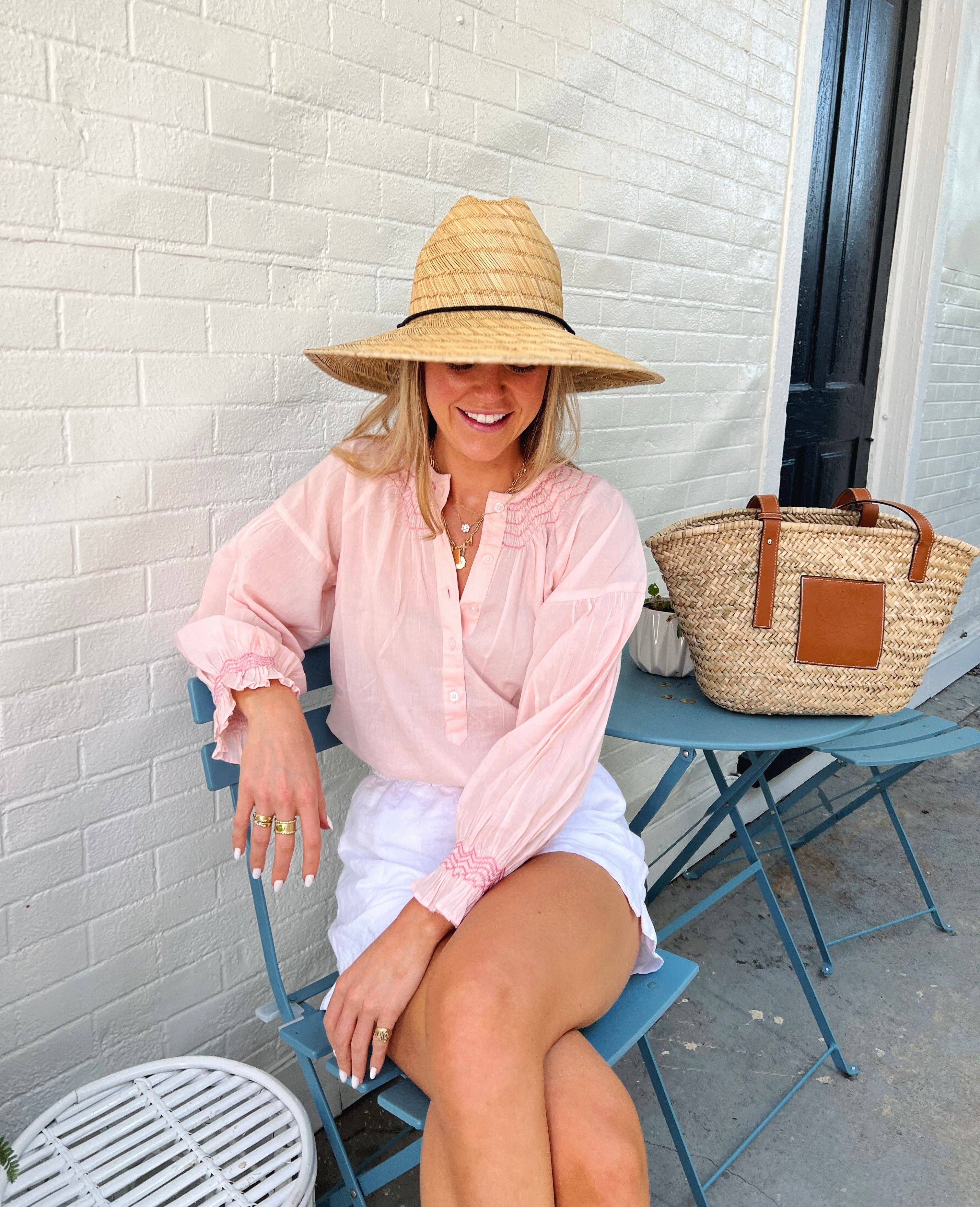 Remy Smocked Shirt I Love You Pink