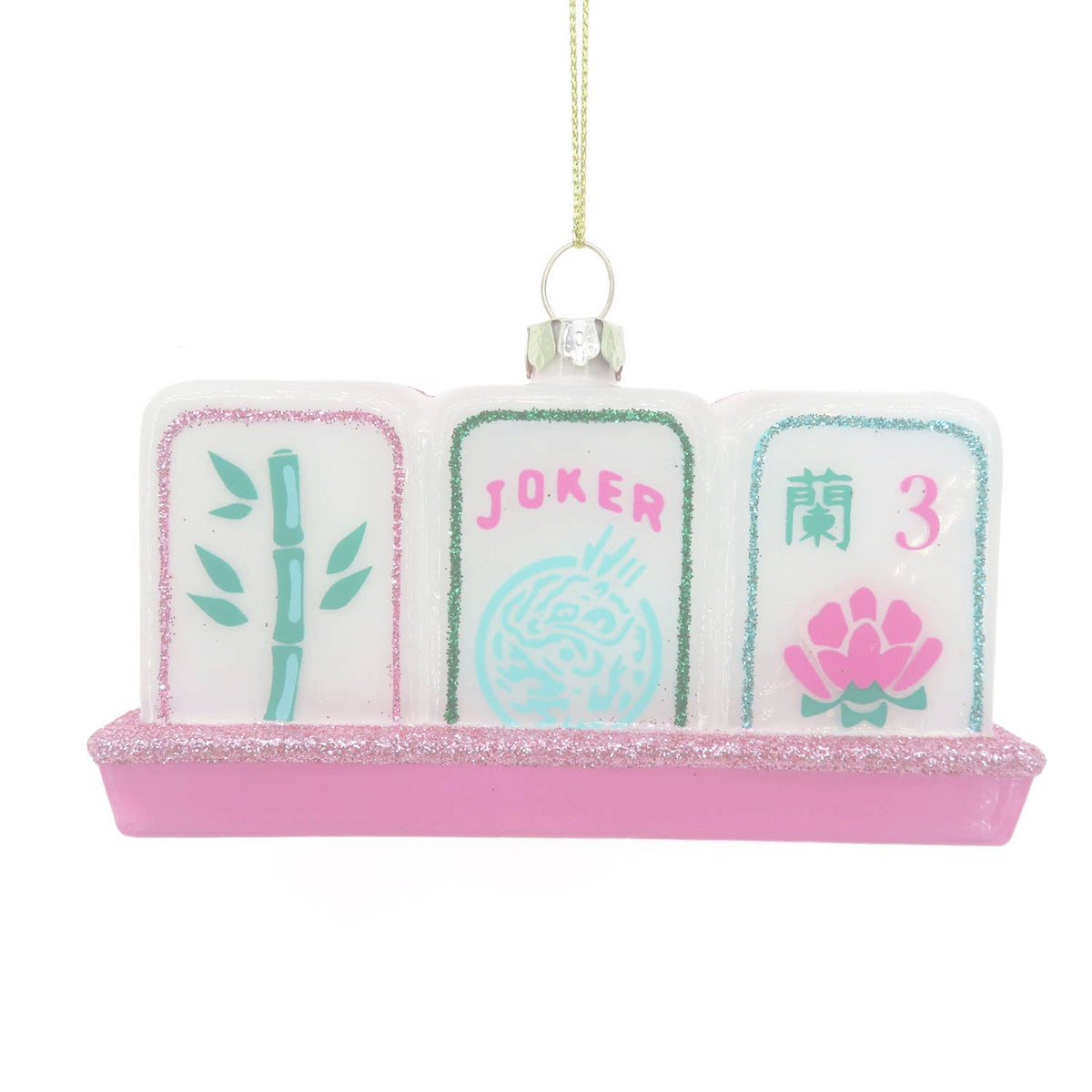 Mahjong "All the Way" Boxed Glass Ornament
