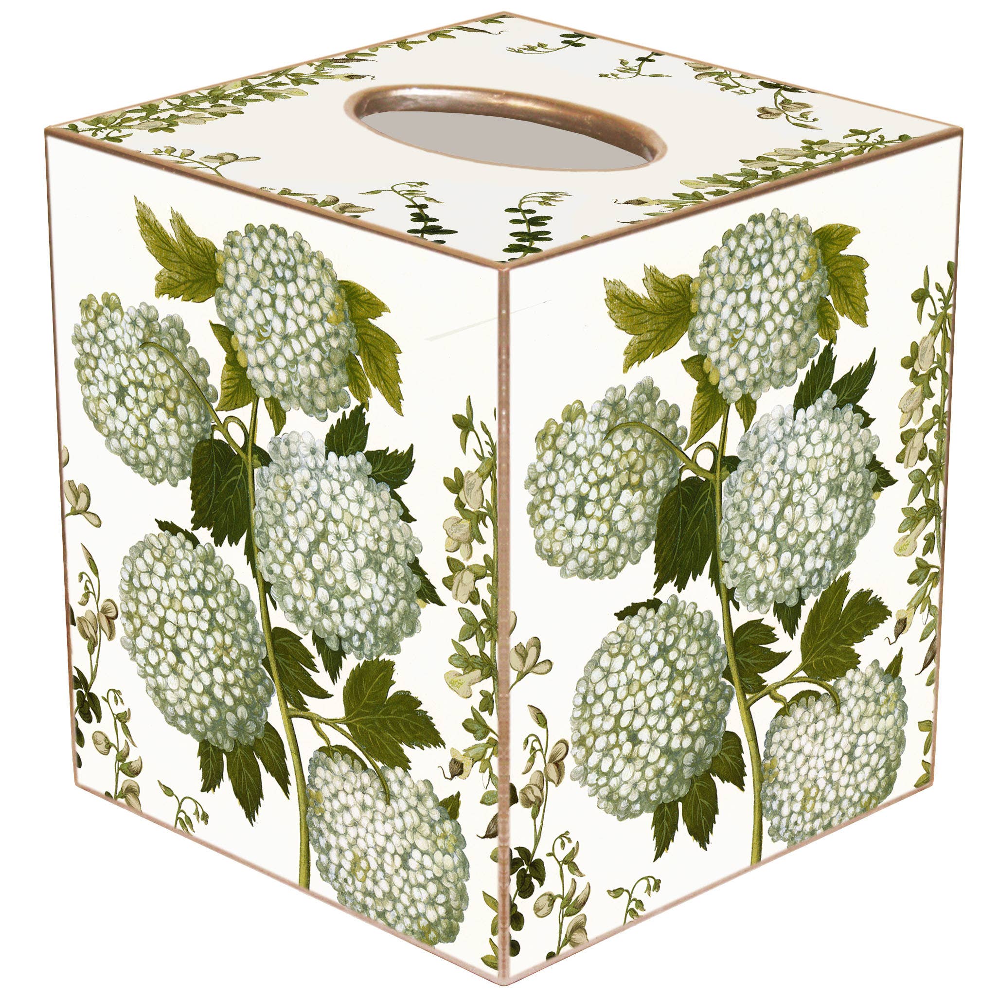 Pale Hydrangeas Tissue Box Cover