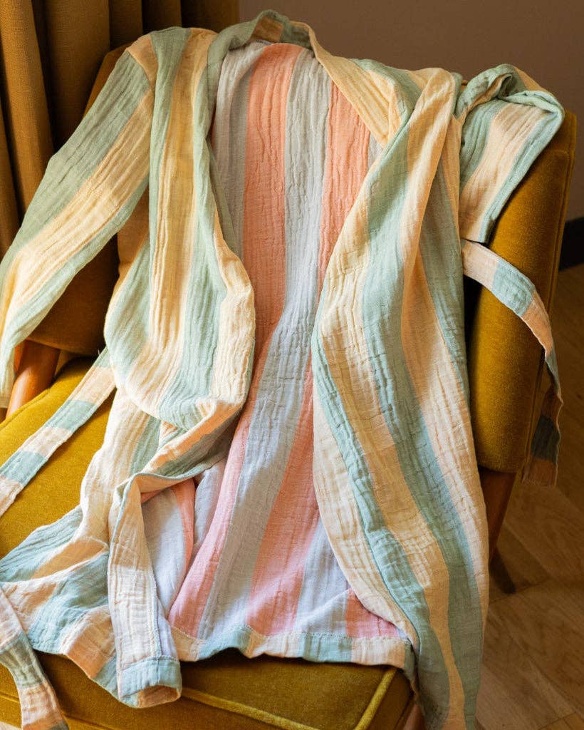 Muslin Striped Robe