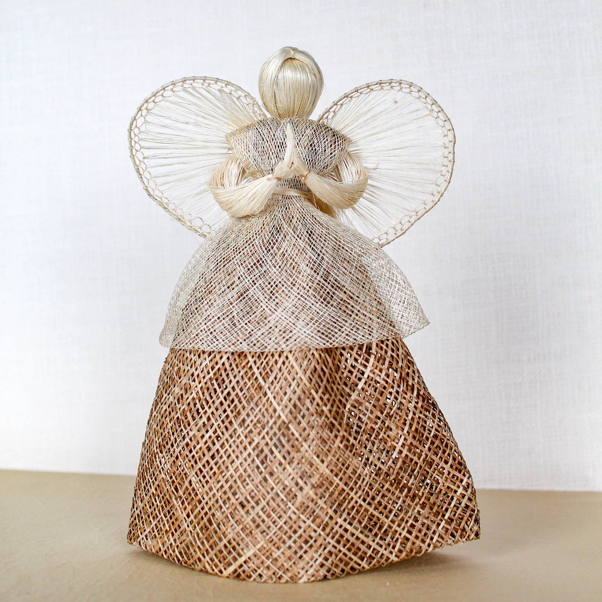 12” Two Tone Sinamay Angel (Natural)