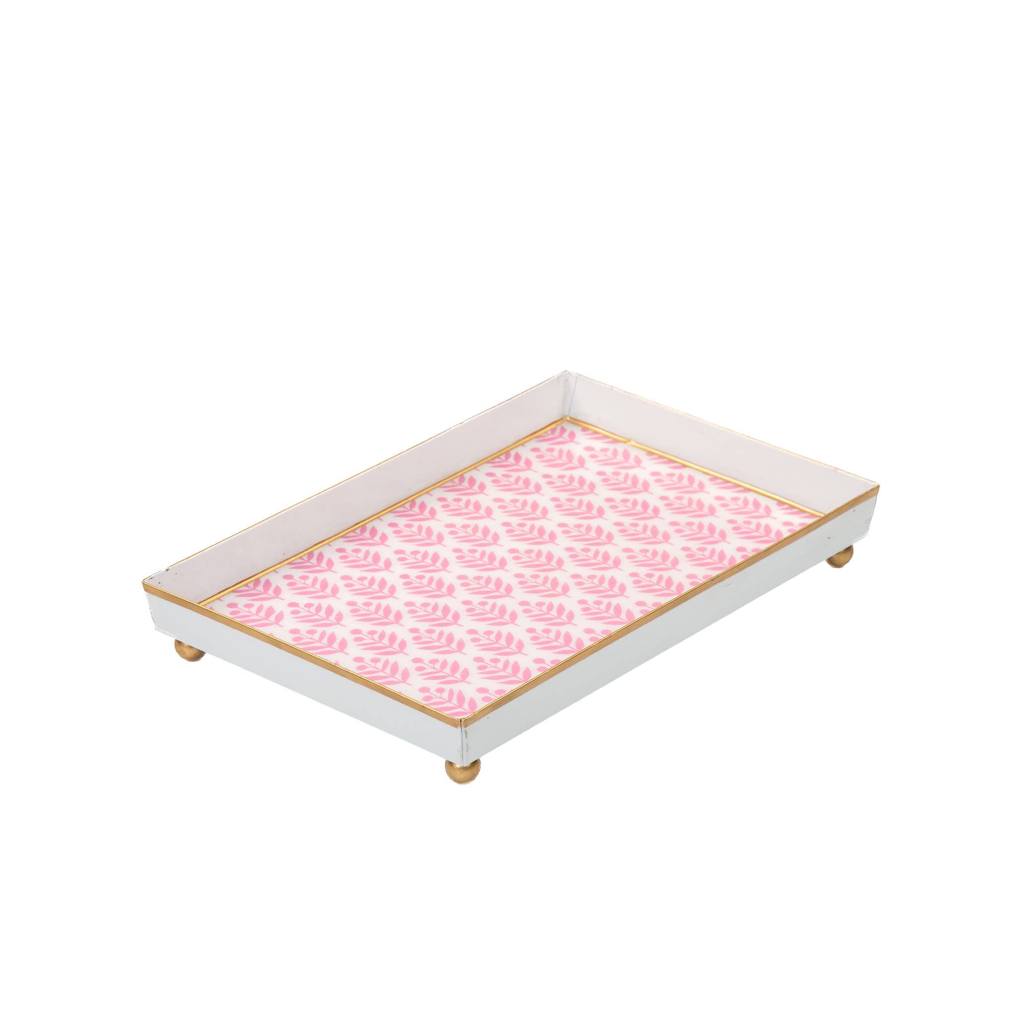 Lottie Enameled Oliver Tray 8x12 - Pink