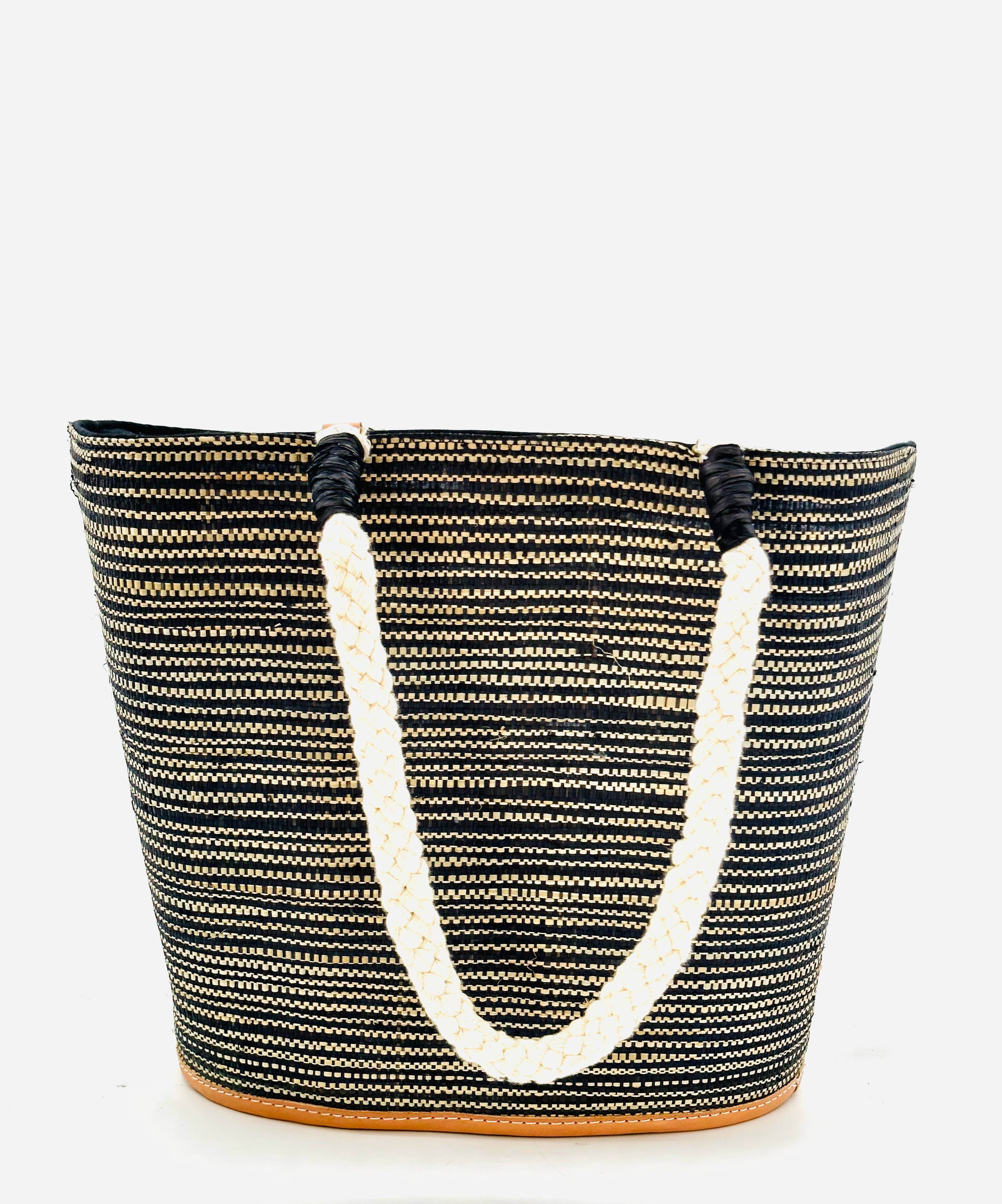 Brighton Melange Straw Tote Beach Bag with Rope Handle