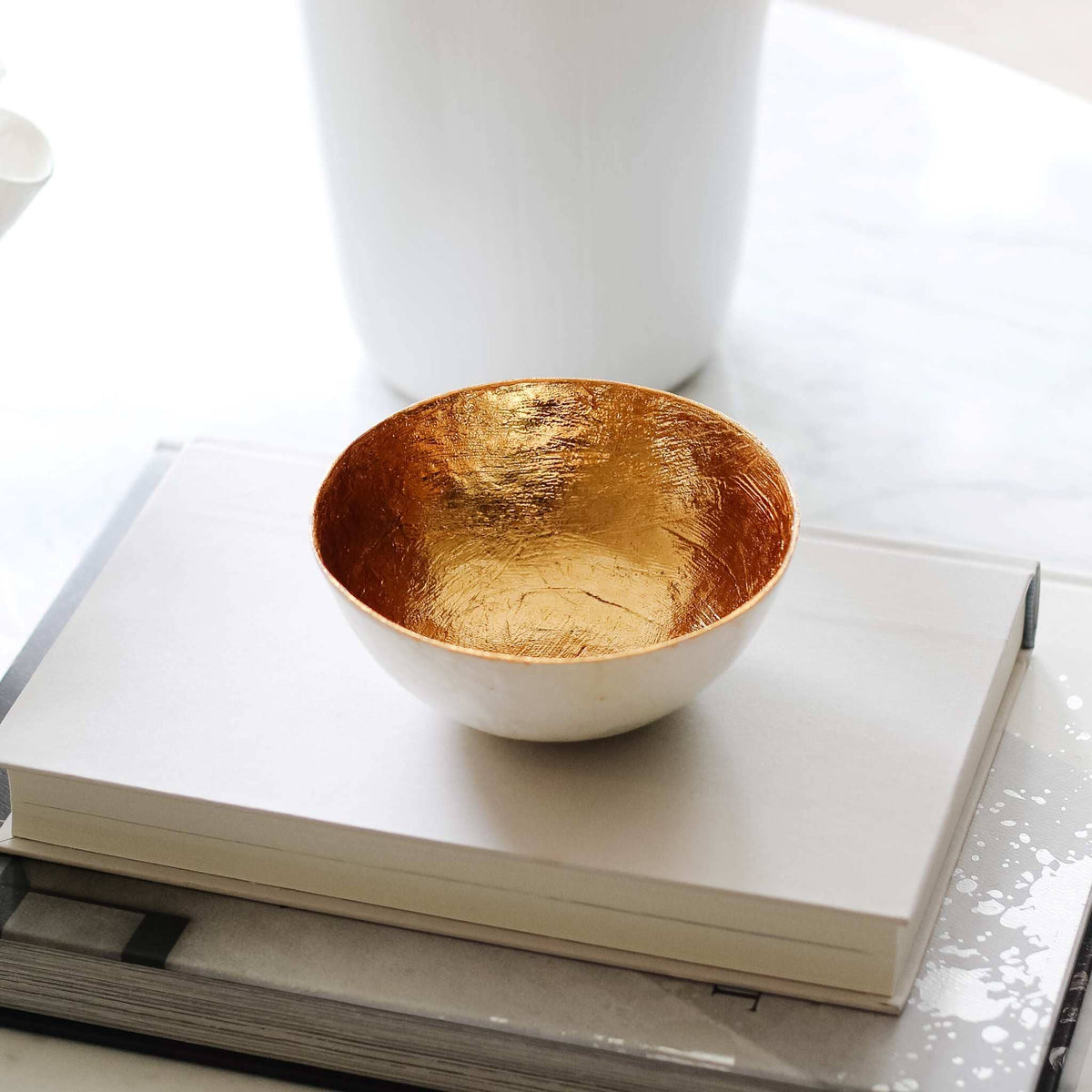 Small Round Two-Tone Capiz Bowl