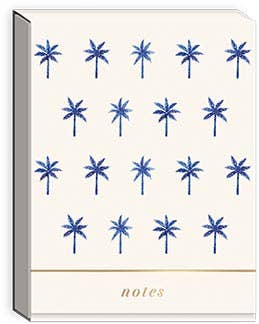 POCKET NOTEPAD COBALT COAST DITSY PALM TREES