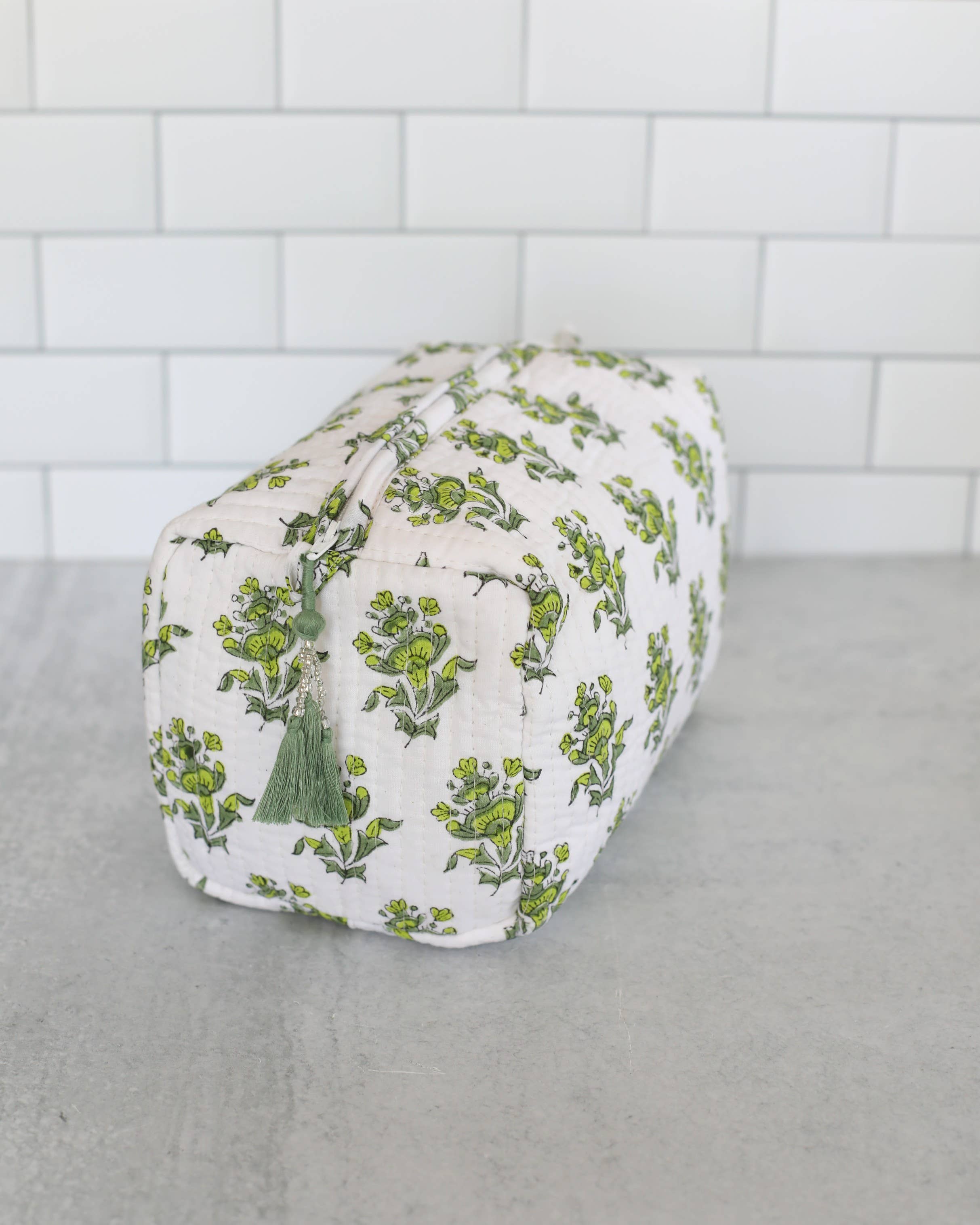 Cosmetic Bag Gayatri Olive Buti