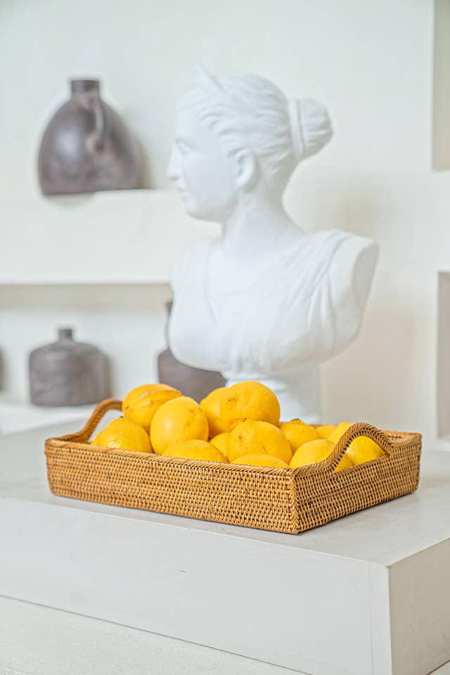 Rattan Rectangle Serving Tray