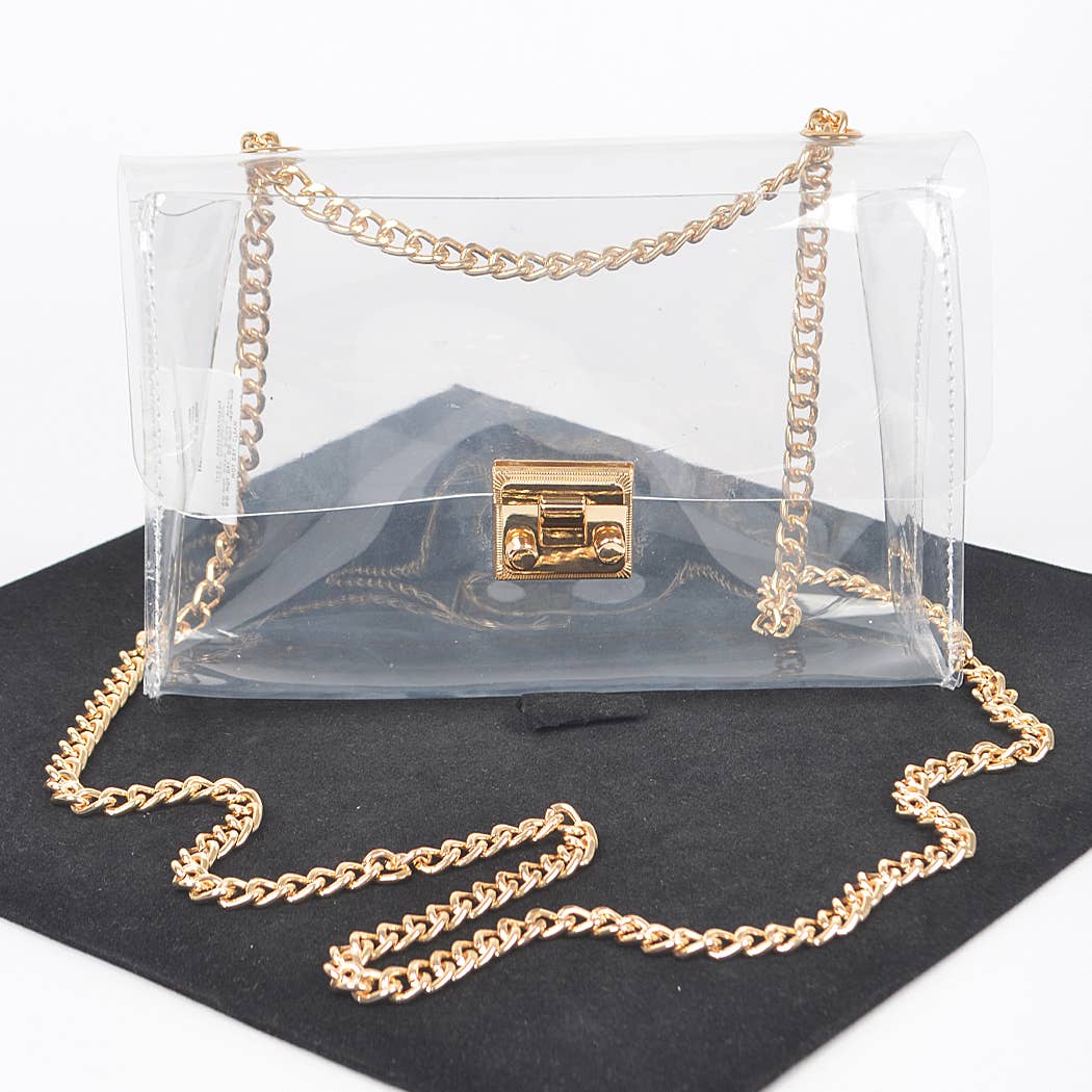 Transparent Chain Crossbody Bag