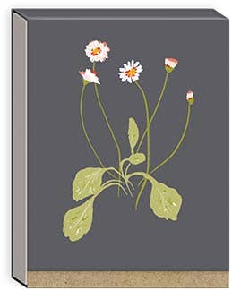 DELICATE FLORAL CHARCOAL RECYCLED POCKET NOTEPAD