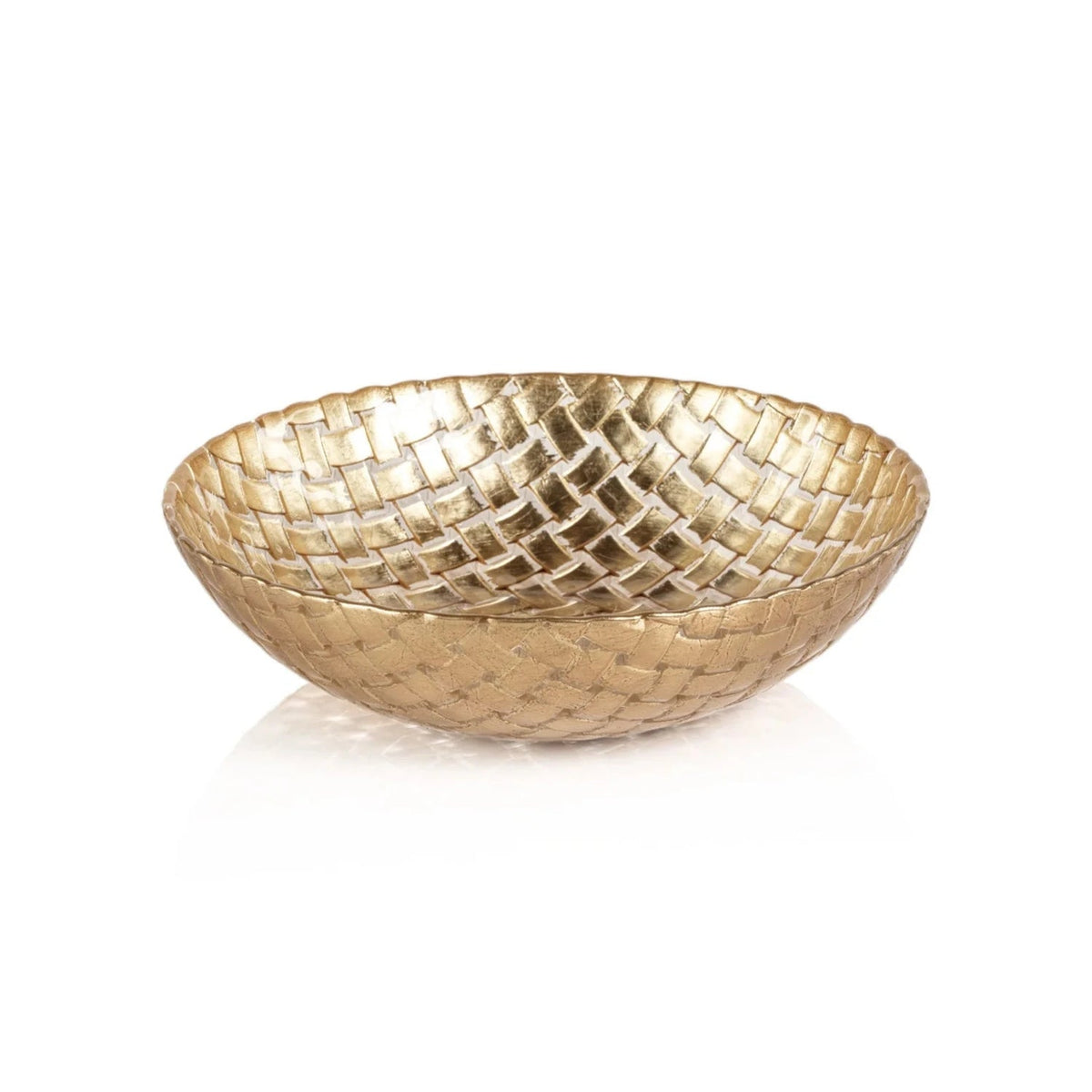 Braided Glass Bowl - Gold