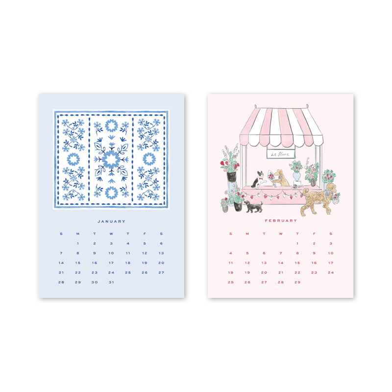 2025 Desktop Calendar with Easel