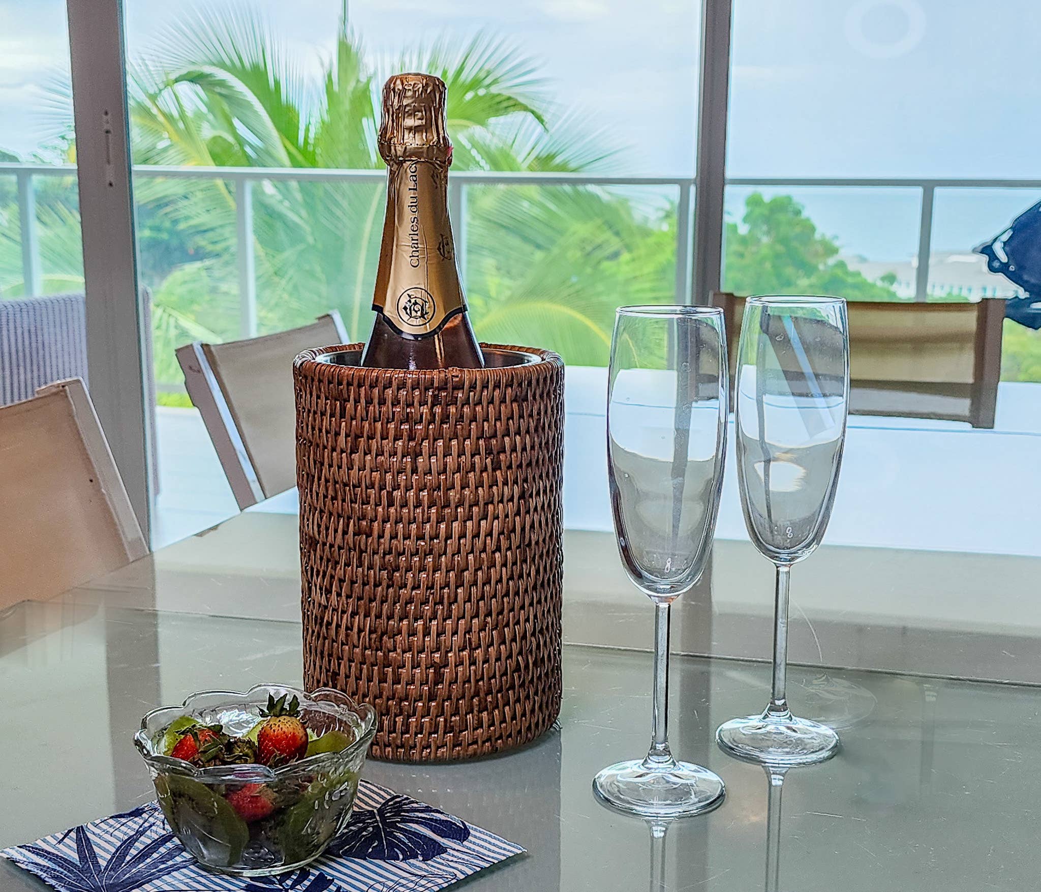 Artifacts Rattan™ Stainless Steel Wine Chiller
