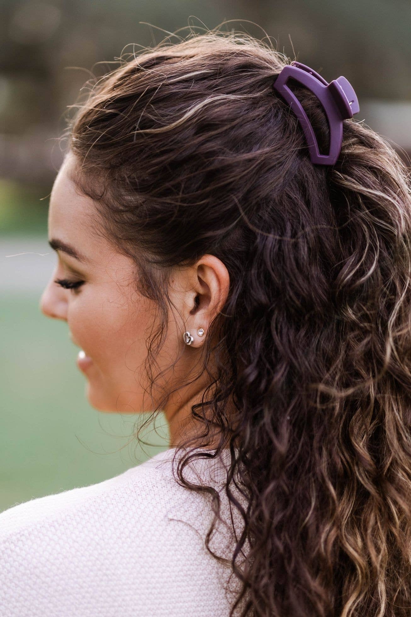 Open Hair Clip | Small | Burgundy Bliss