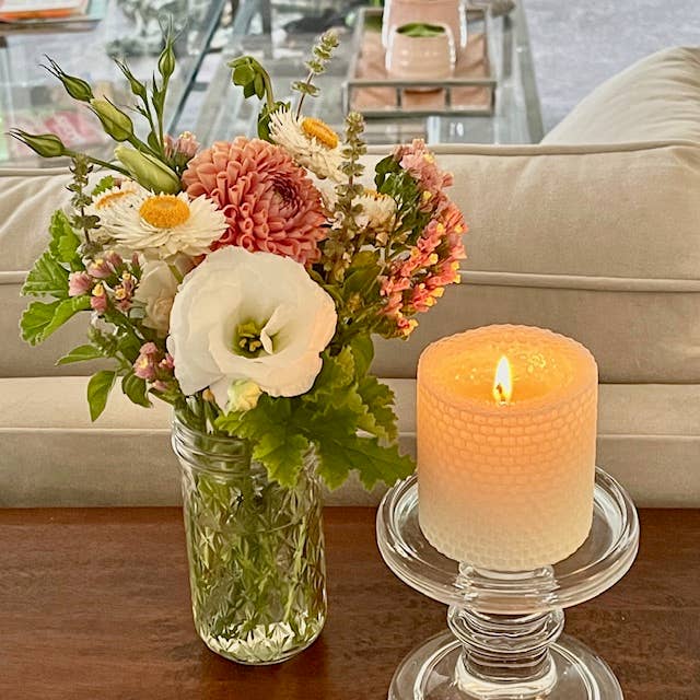 3" Hand Rolled Beeswax Pillar Candle