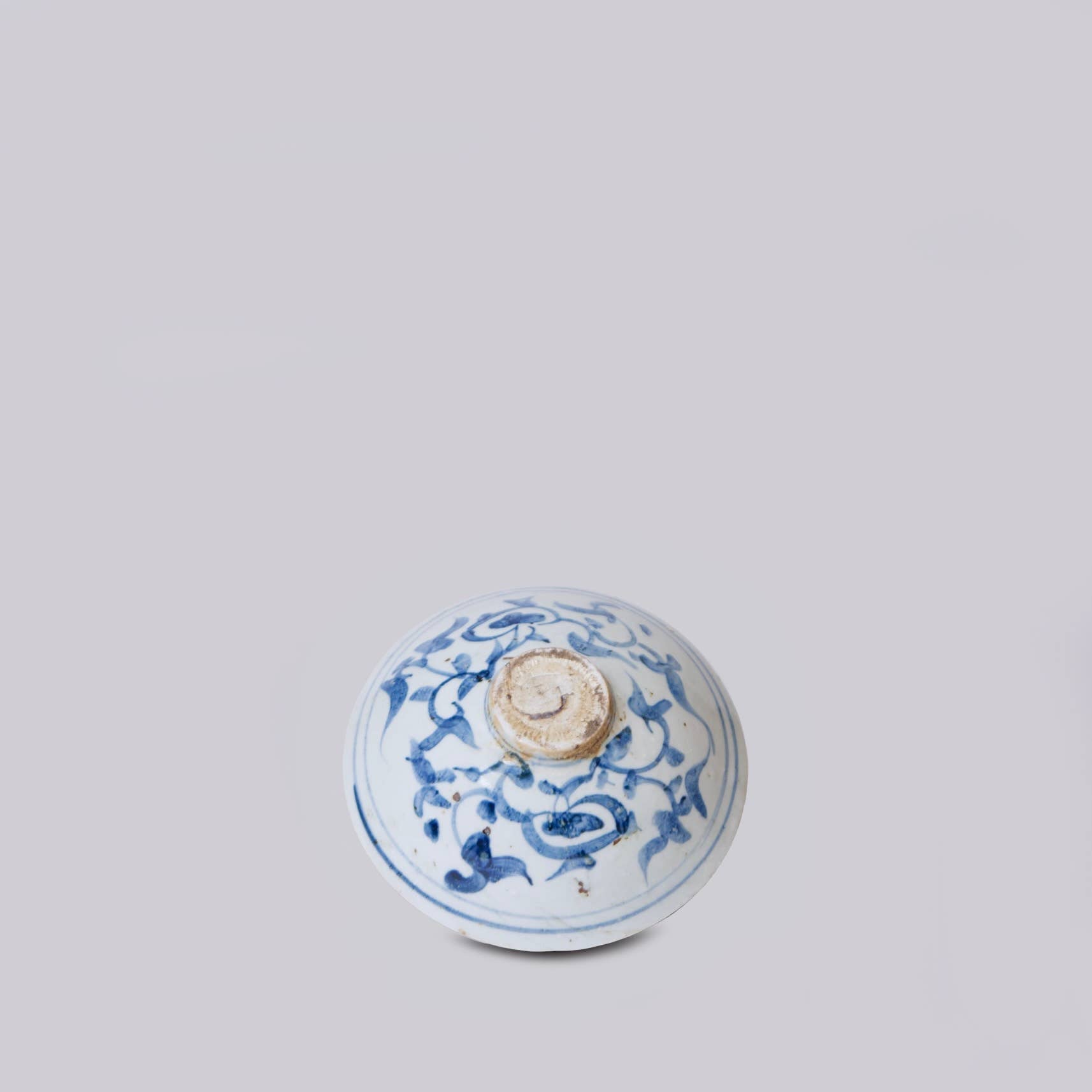 Blue & White Porcelain Floral Conical Bowl