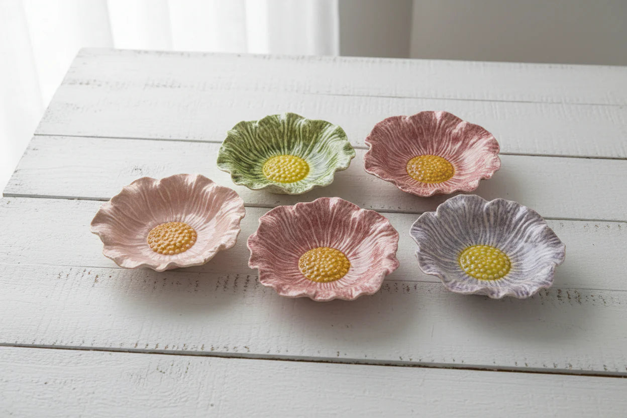 Flower Stoneware Shaped Bowl