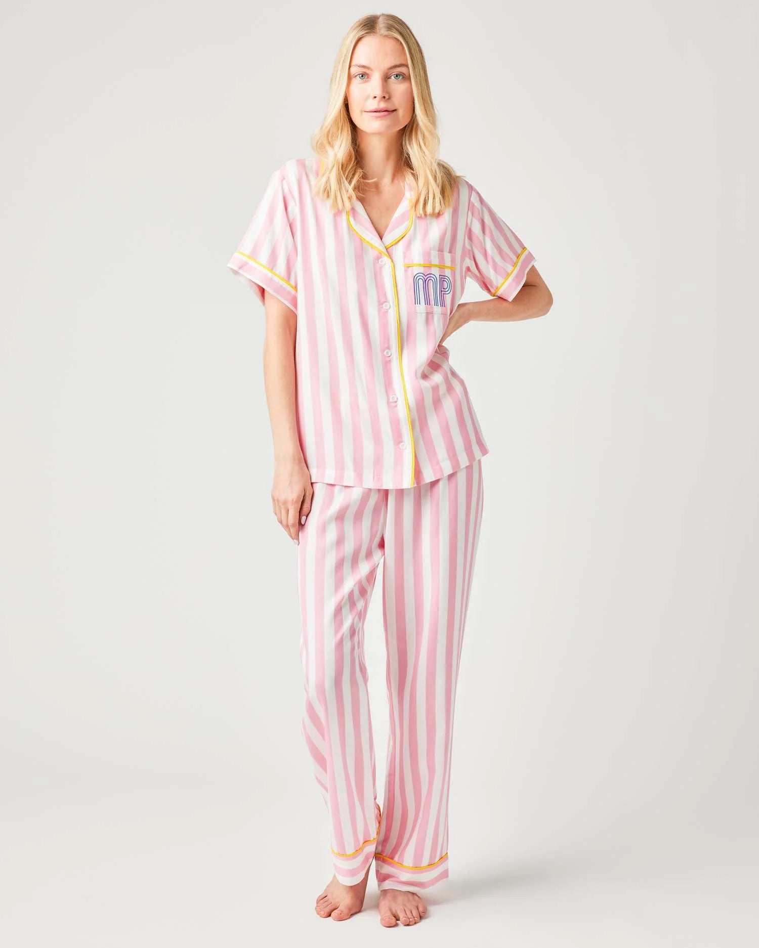 Retro Stripe Pajama Pant Set