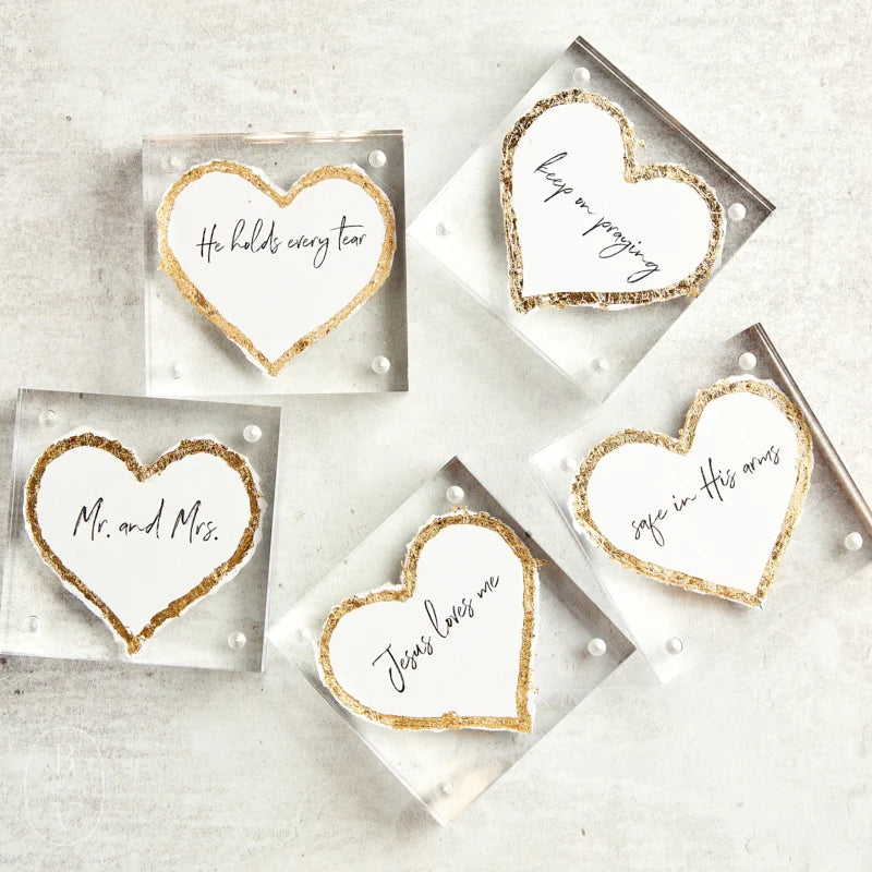 3x3 Eva Belle Heart Acrylics
