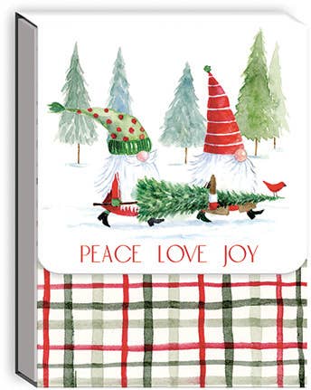 Gnomes Carrying Tree Pocket Notepad (3X4)