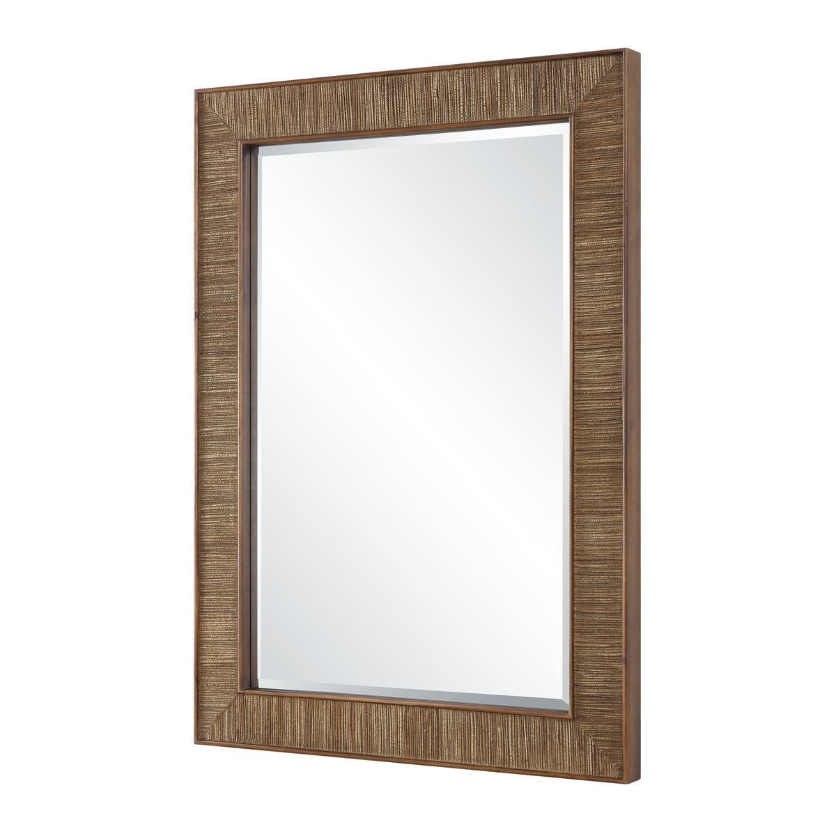Woven Wood Frame Mirror