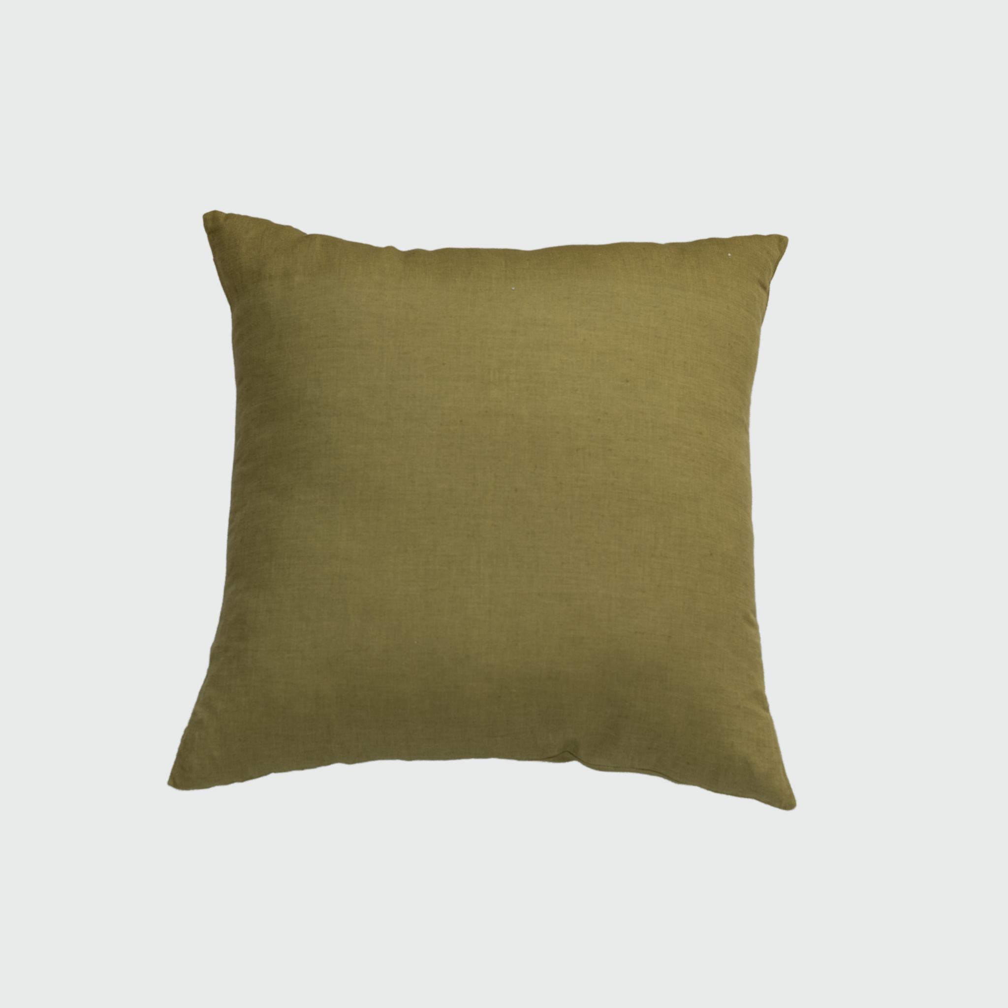 Solid Hand Dyed Throw Pillow Cover, Olive