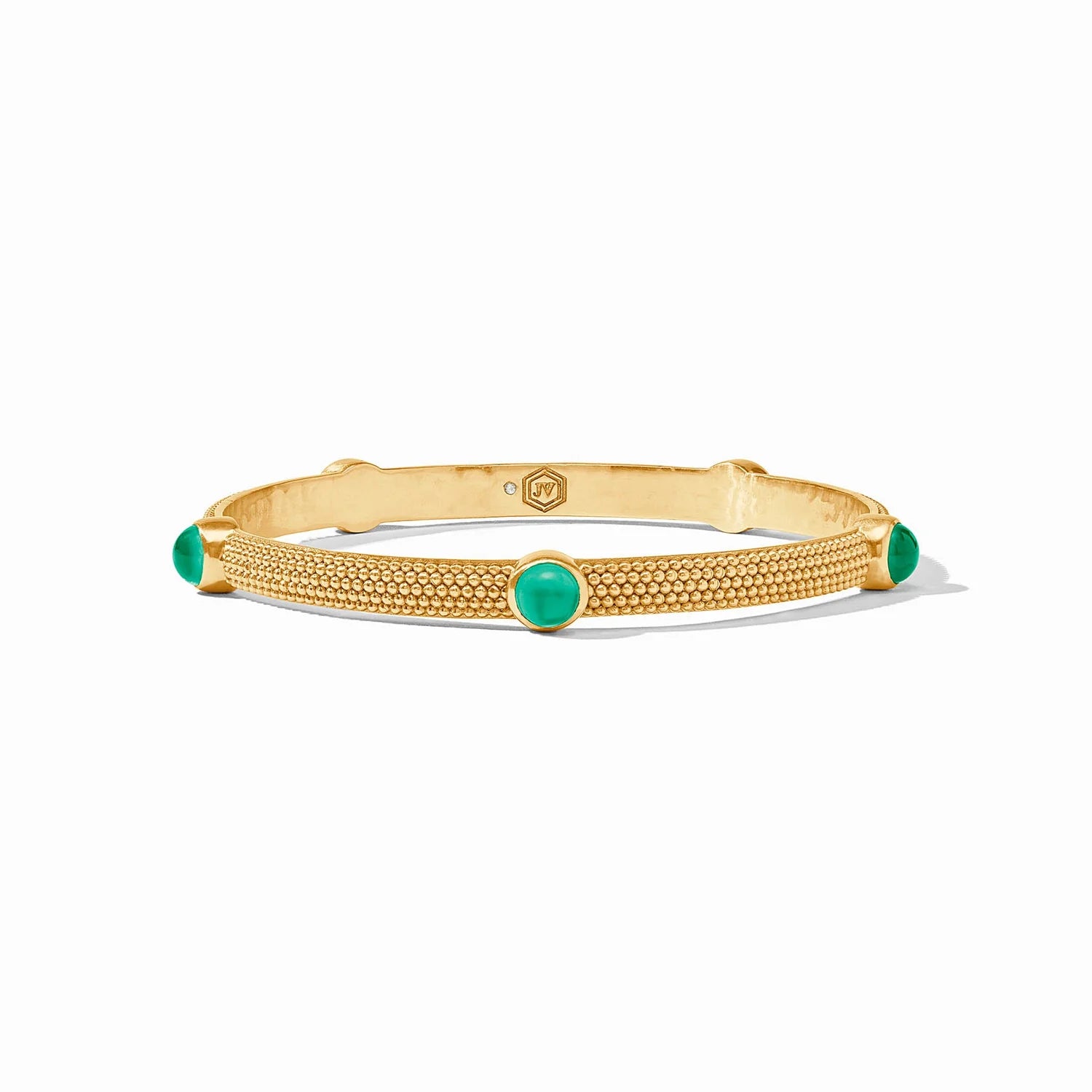 Cabochon Bangle- Iridescent Emerald Green- M