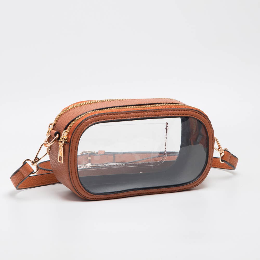 Double Zipper Oval Clear Gameday/Stadium Bag