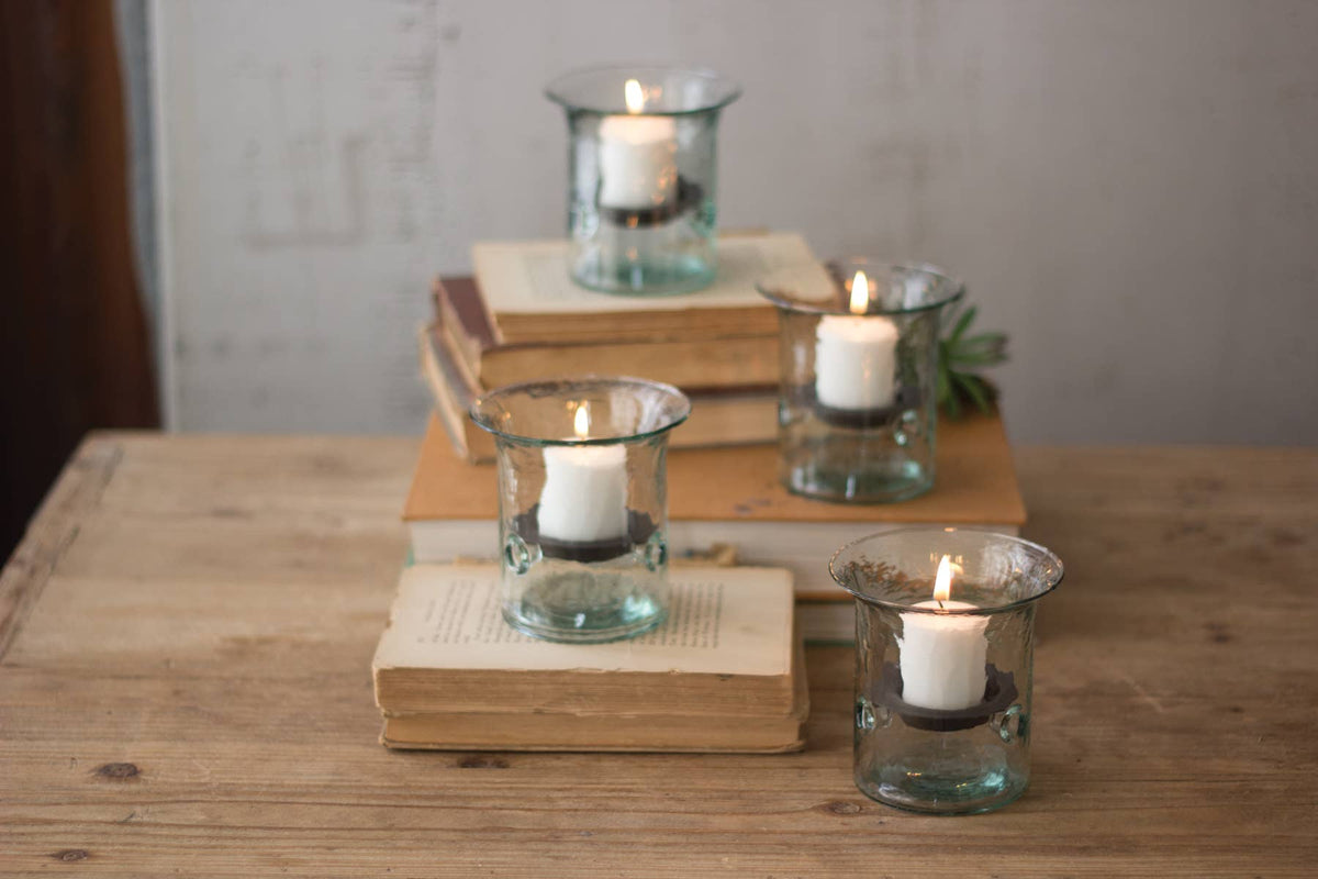 Recycled Glass Mini Votive Cylinder