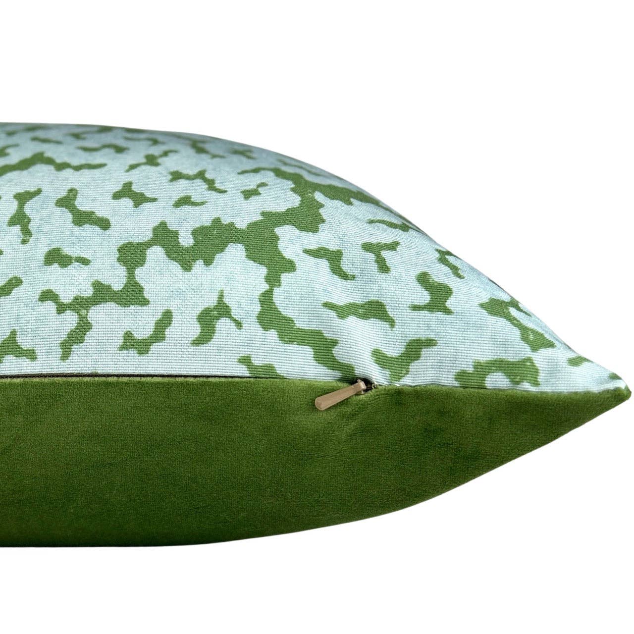 Birdie - Thibaut Blue and Green Printed Square Throw Pillow