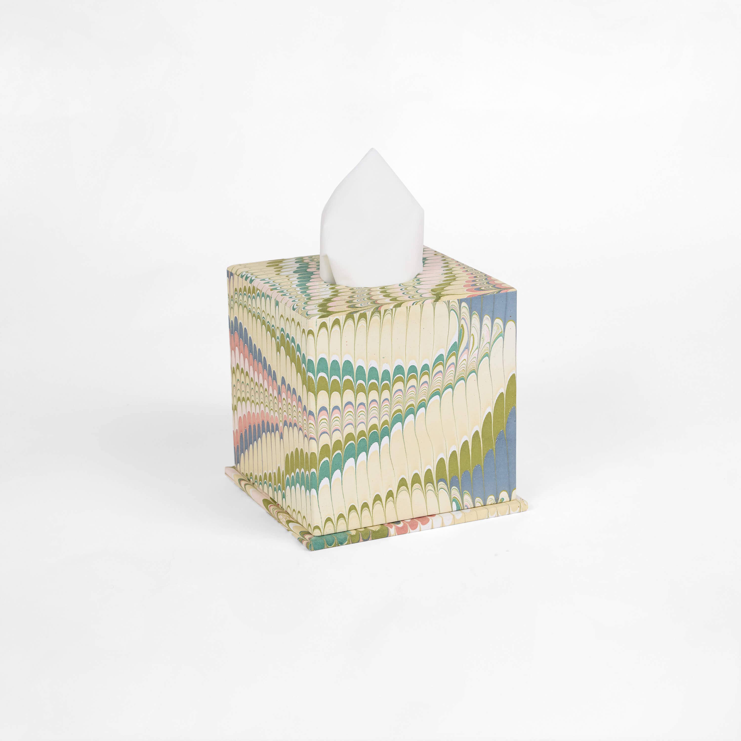 MARBLED LARGE TISSUE BOX - MOSS MOUNTAIN