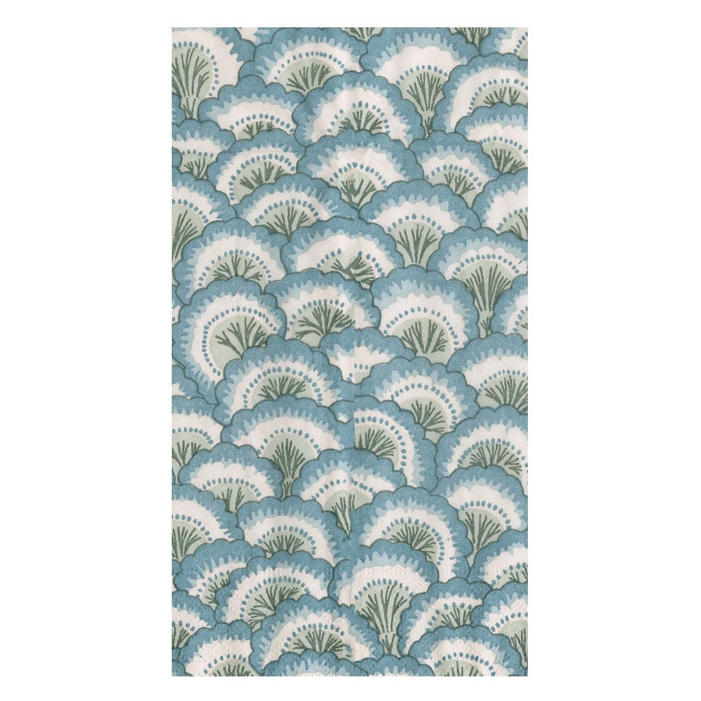 Pontchartrain Scallop Green Guest Towel Napkins - 15 Per Package