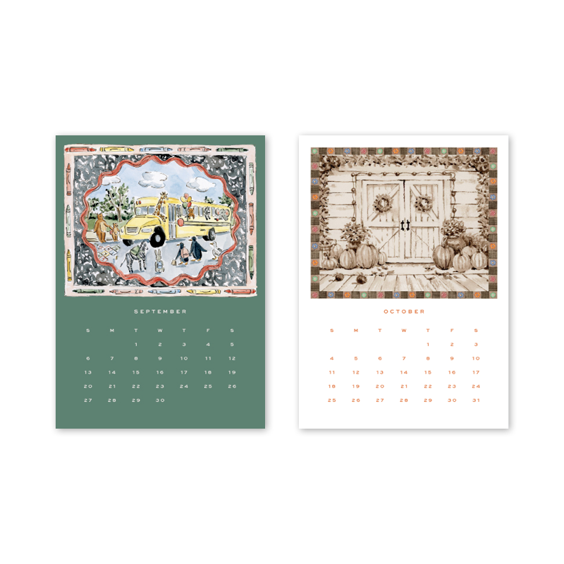 2026 Desktop Calendar with Easel