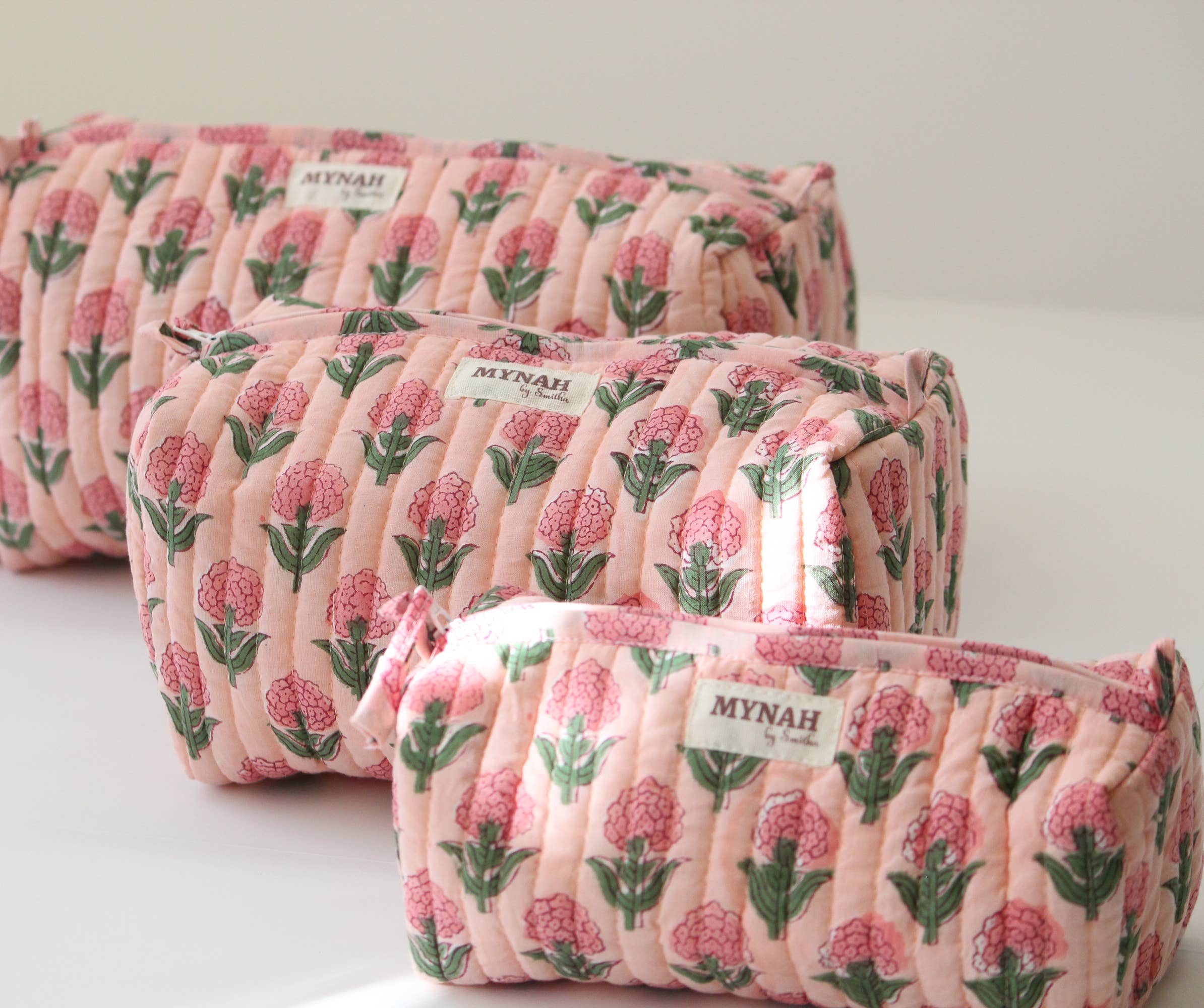 Blush marigold print travel/makeup/organizer/bag