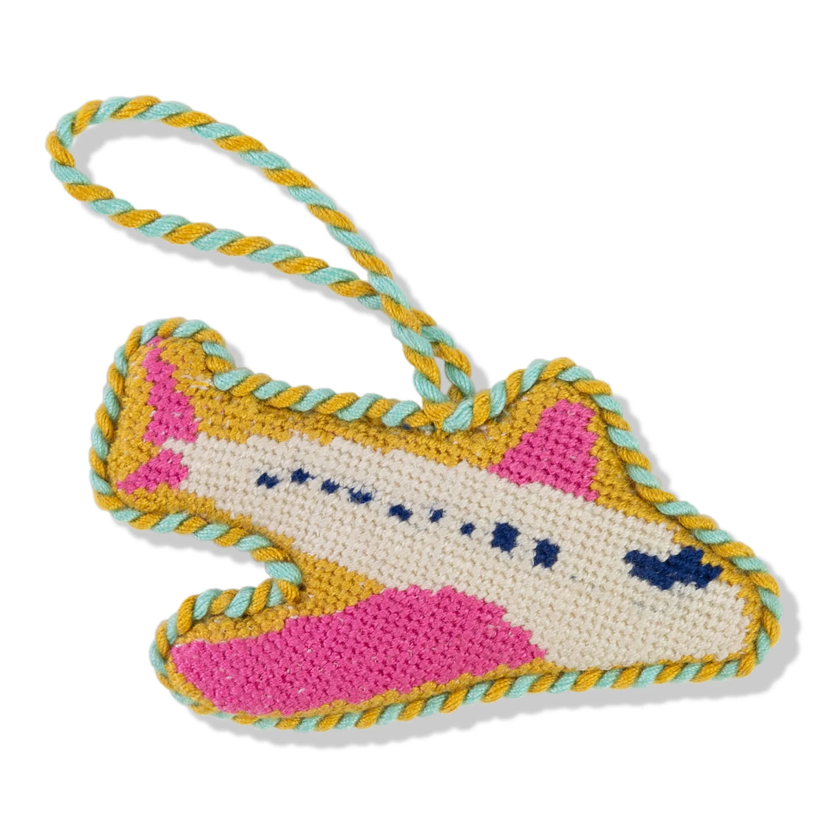 Needlepoint Ornament - Airplane