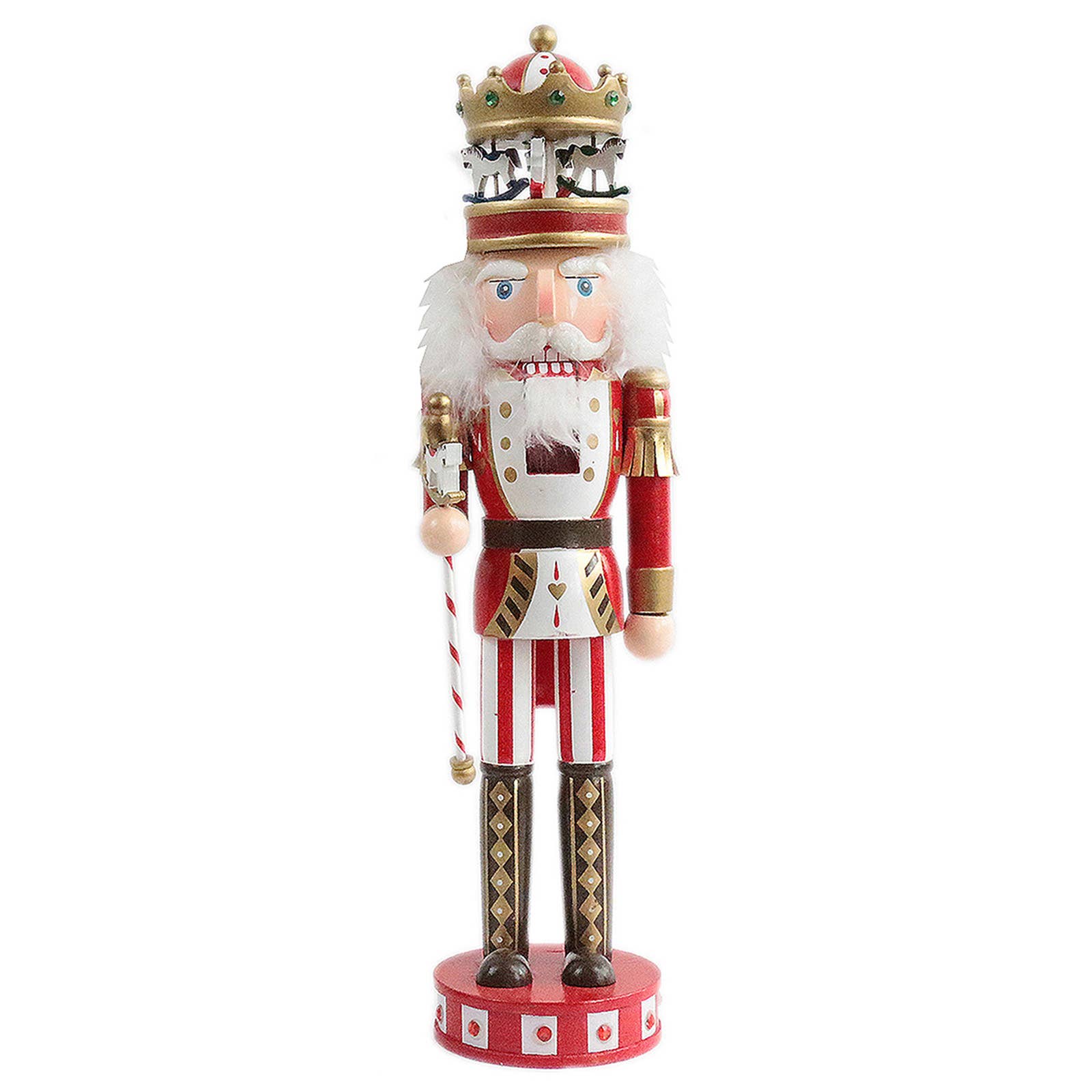 Red Merry Go Round Nutcracker