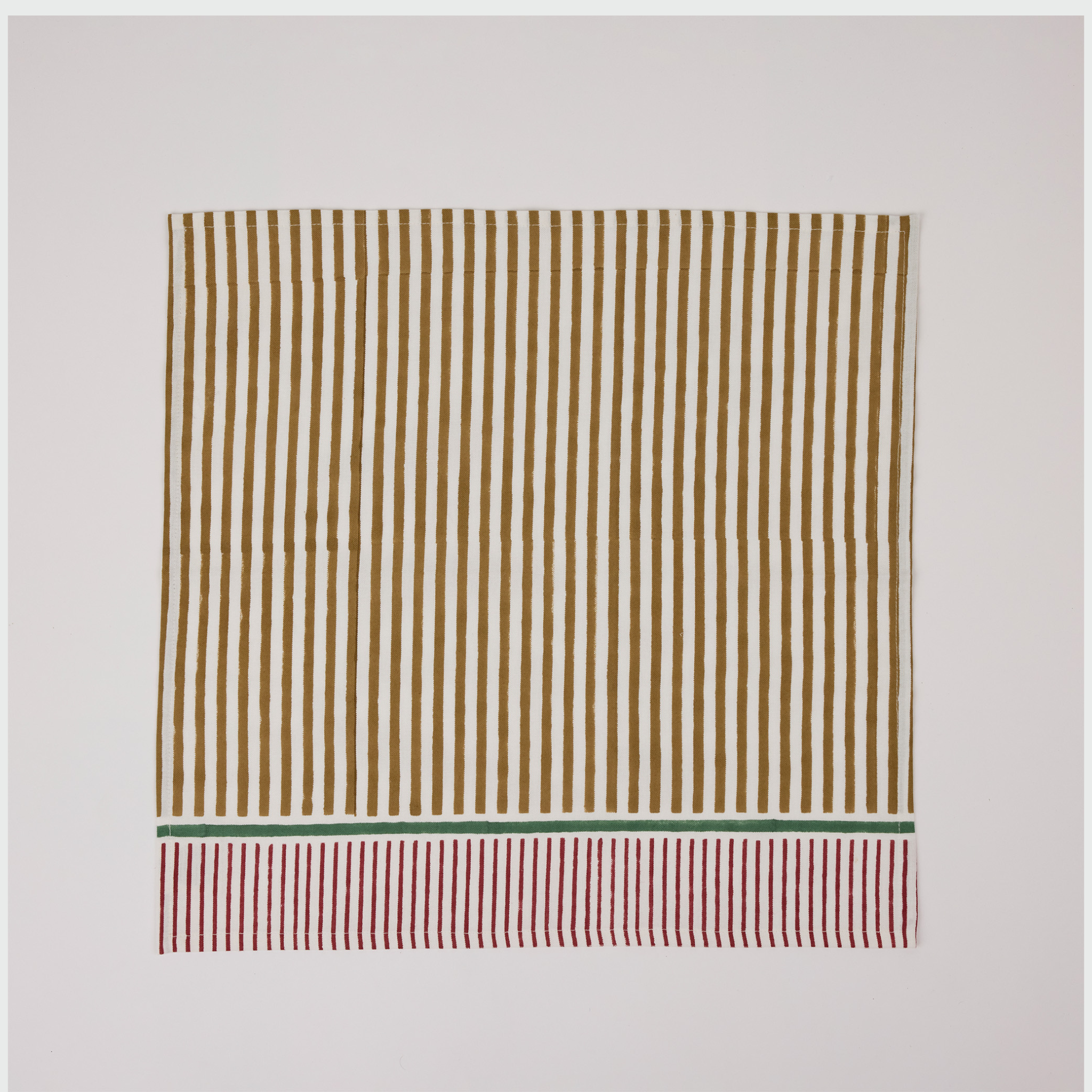Holiday Stripe Napkin, Tobacco - Set of 4