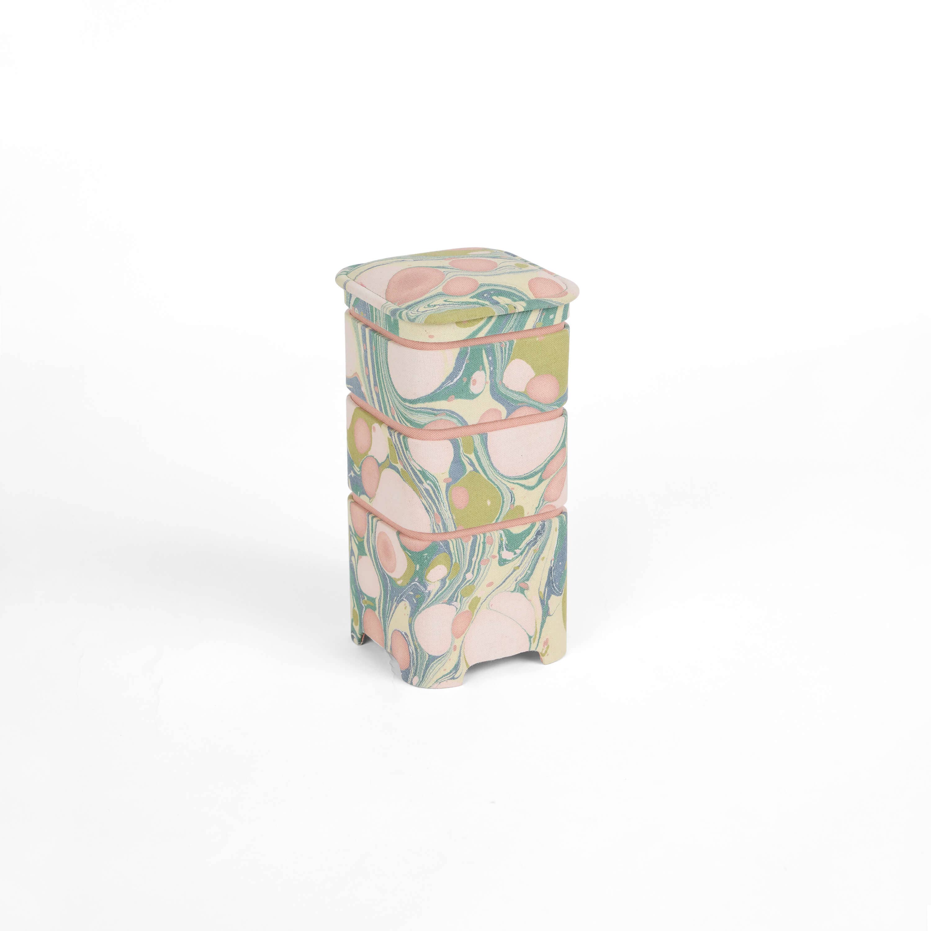 MARBLED JUBAKO BOX - MOSS BUBBLE
