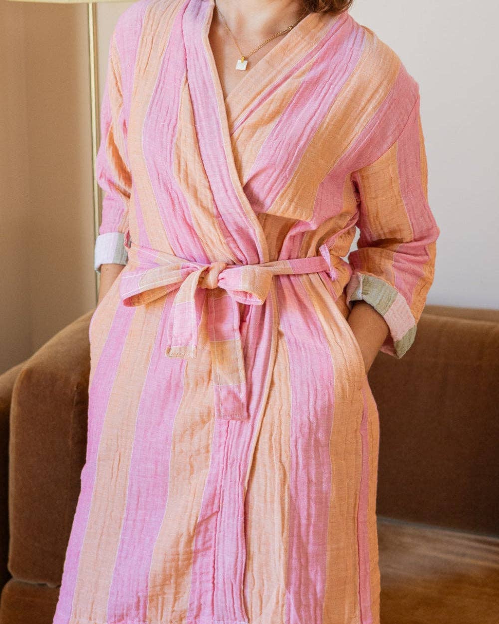 Muslin Striped Robe