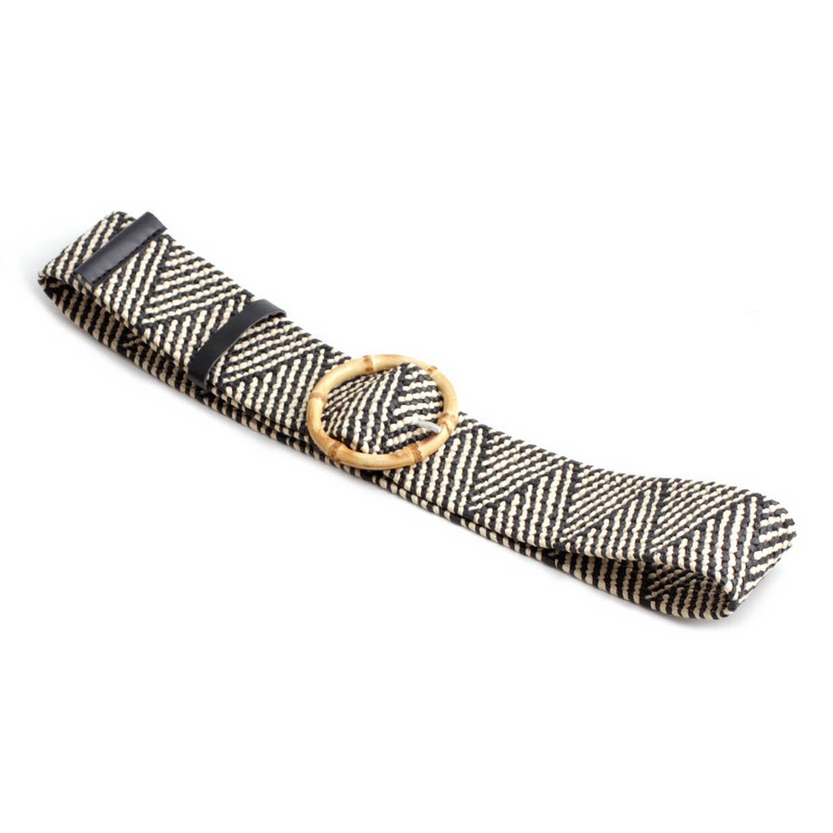 Round Buckle Stretch Belt