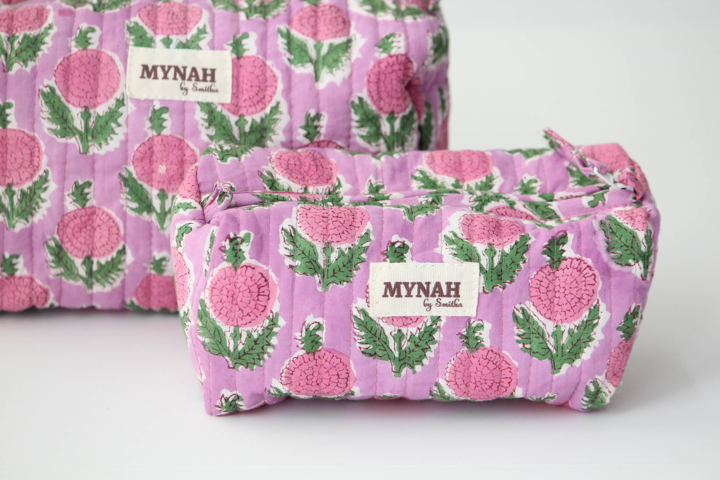 Berry smoothie floral travel/make up/organizer/ bag
